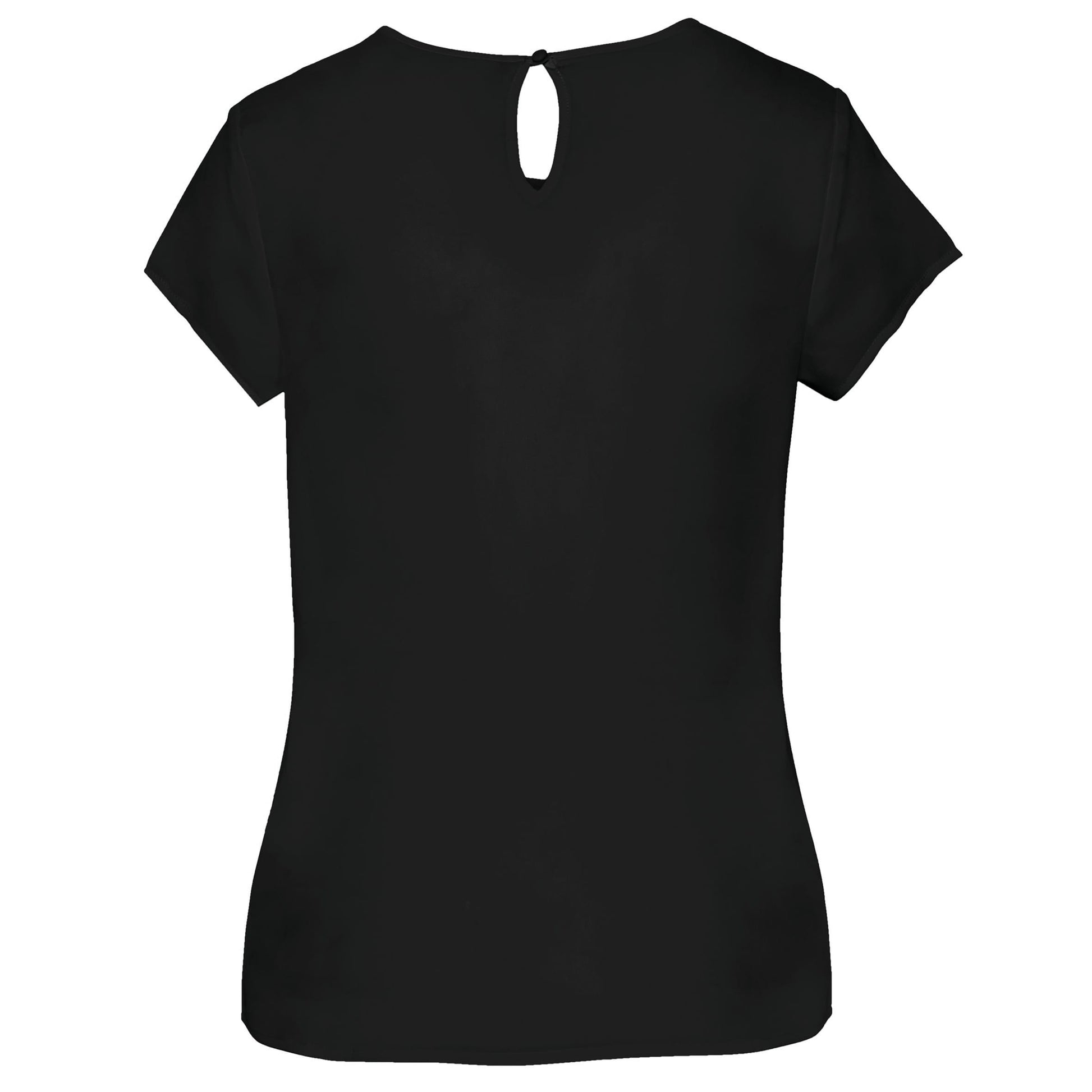 Damesblouse in crêpe met korte mouwen
