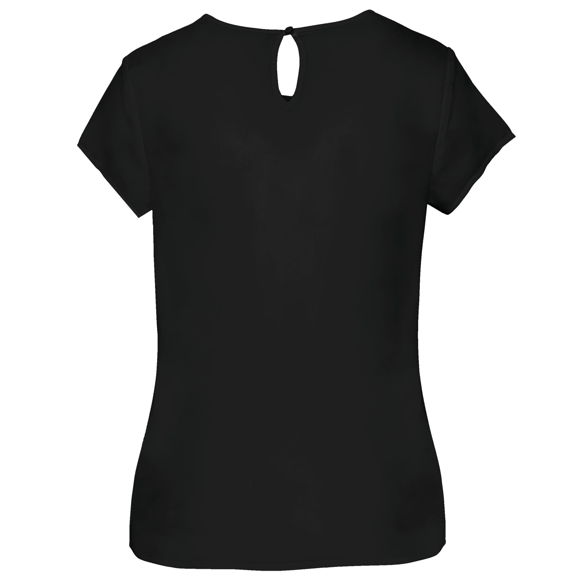 Damesblouse in crêpe met korte mouwen