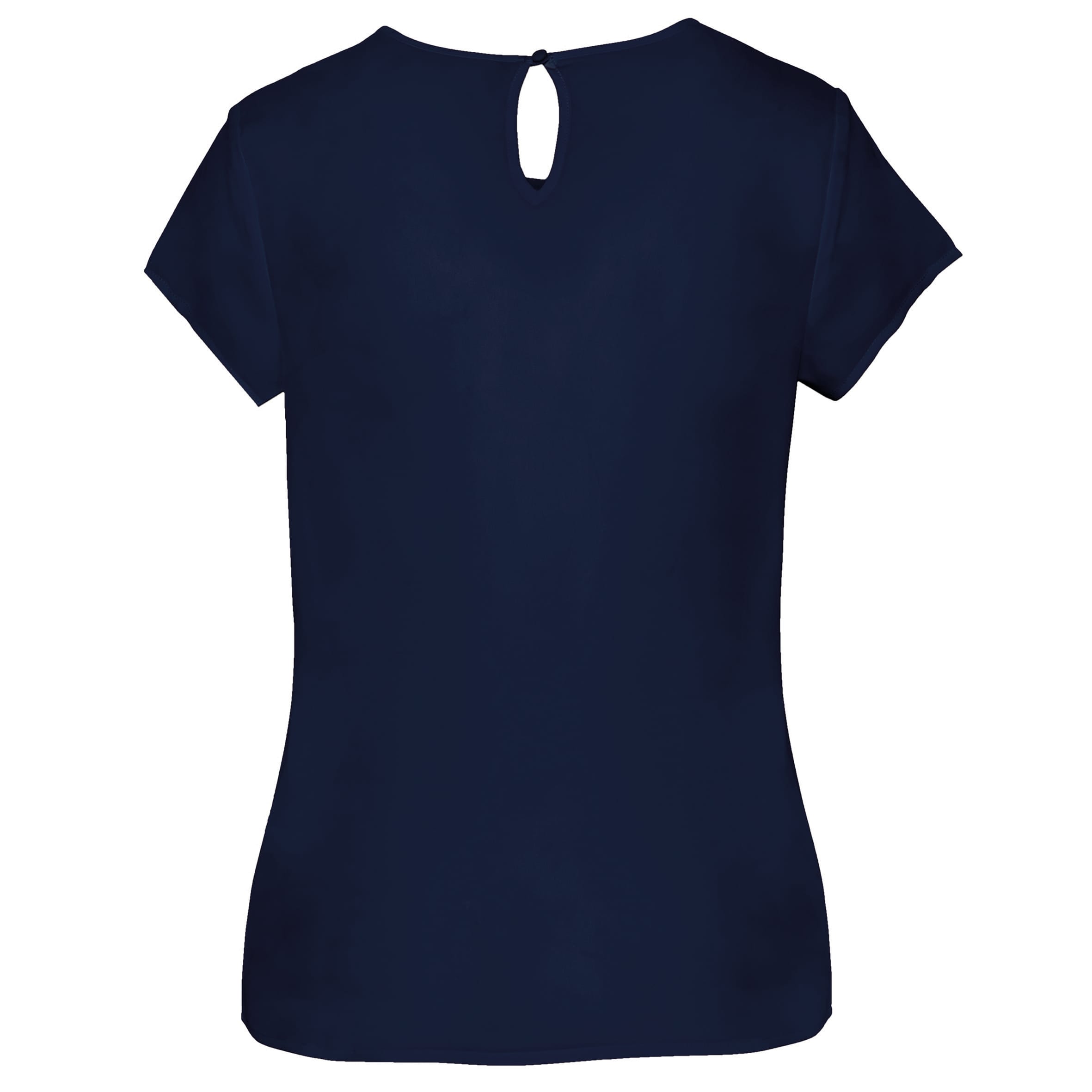 Damesblouse in crêpe met korte mouwen