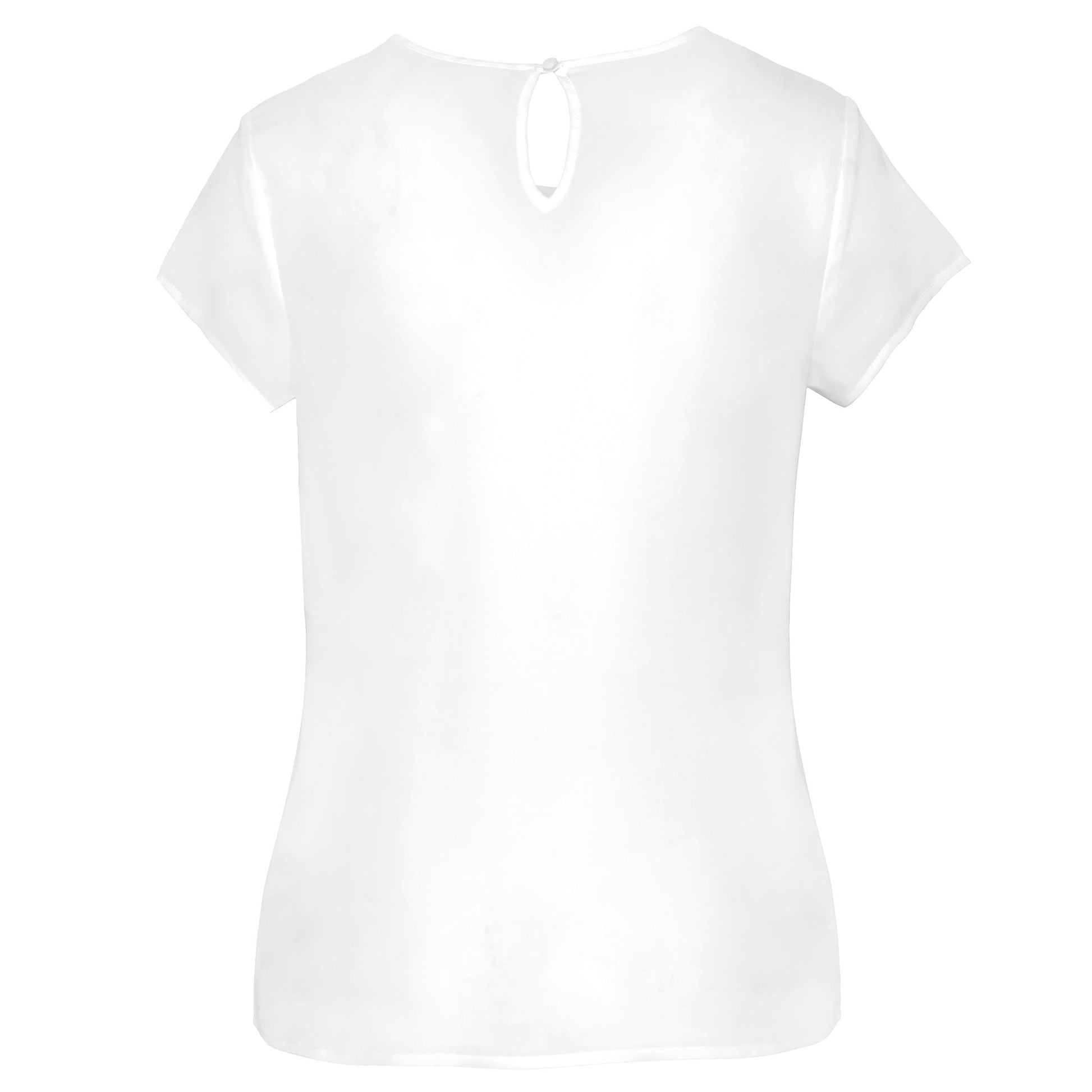 Damesblouse in crêpe met korte mouwen