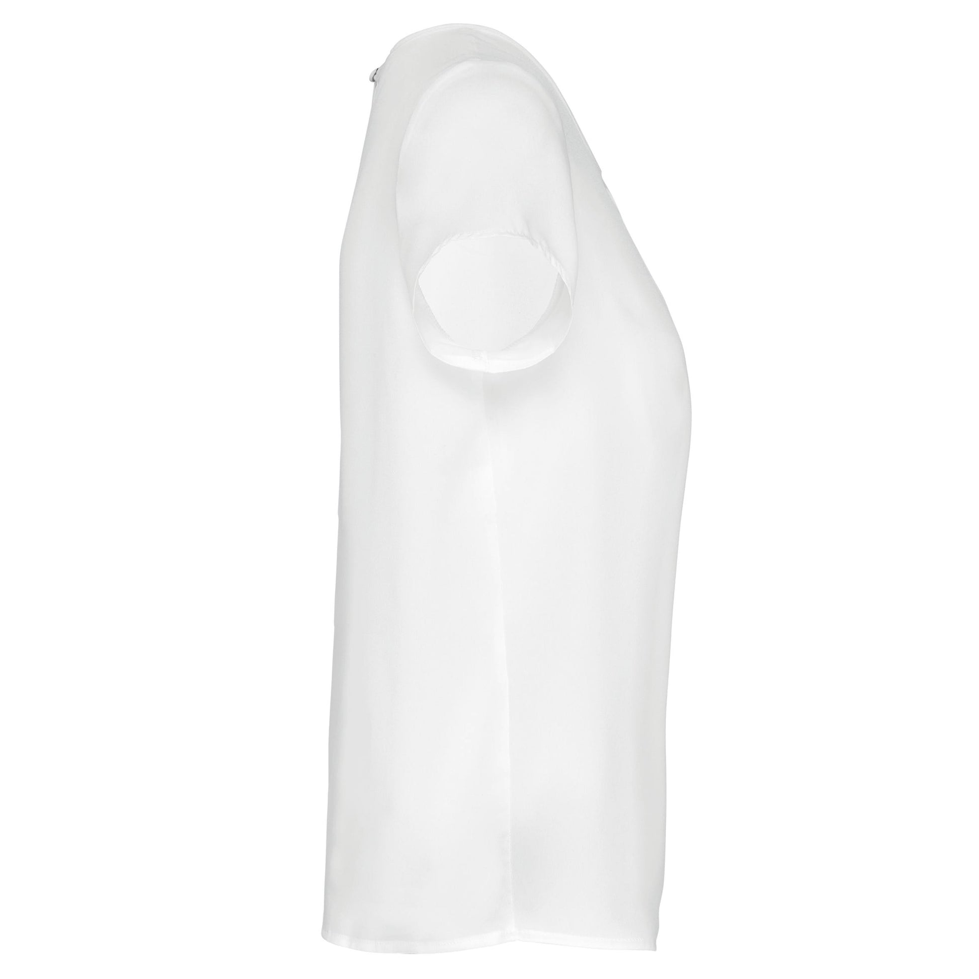 Damesblouse in crêpe met korte mouwen
