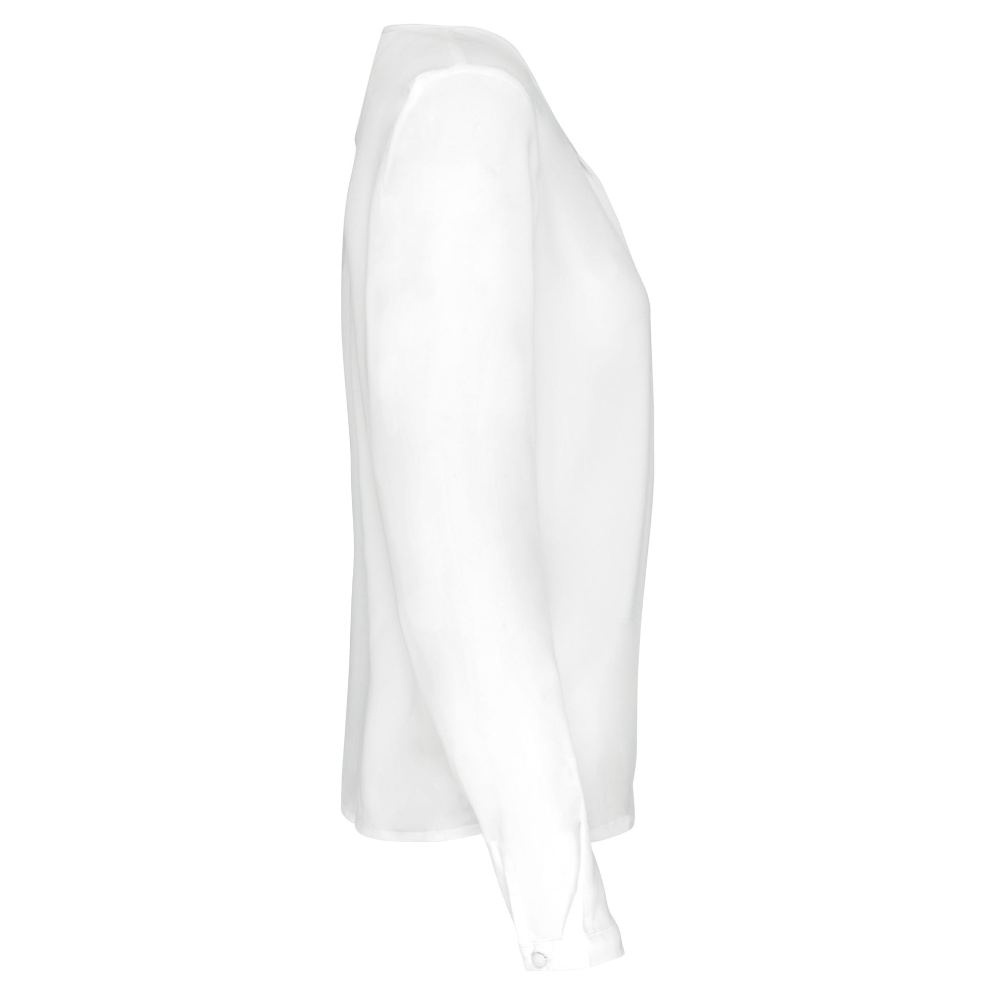 Damesblouse in crêpe met lange mouwen