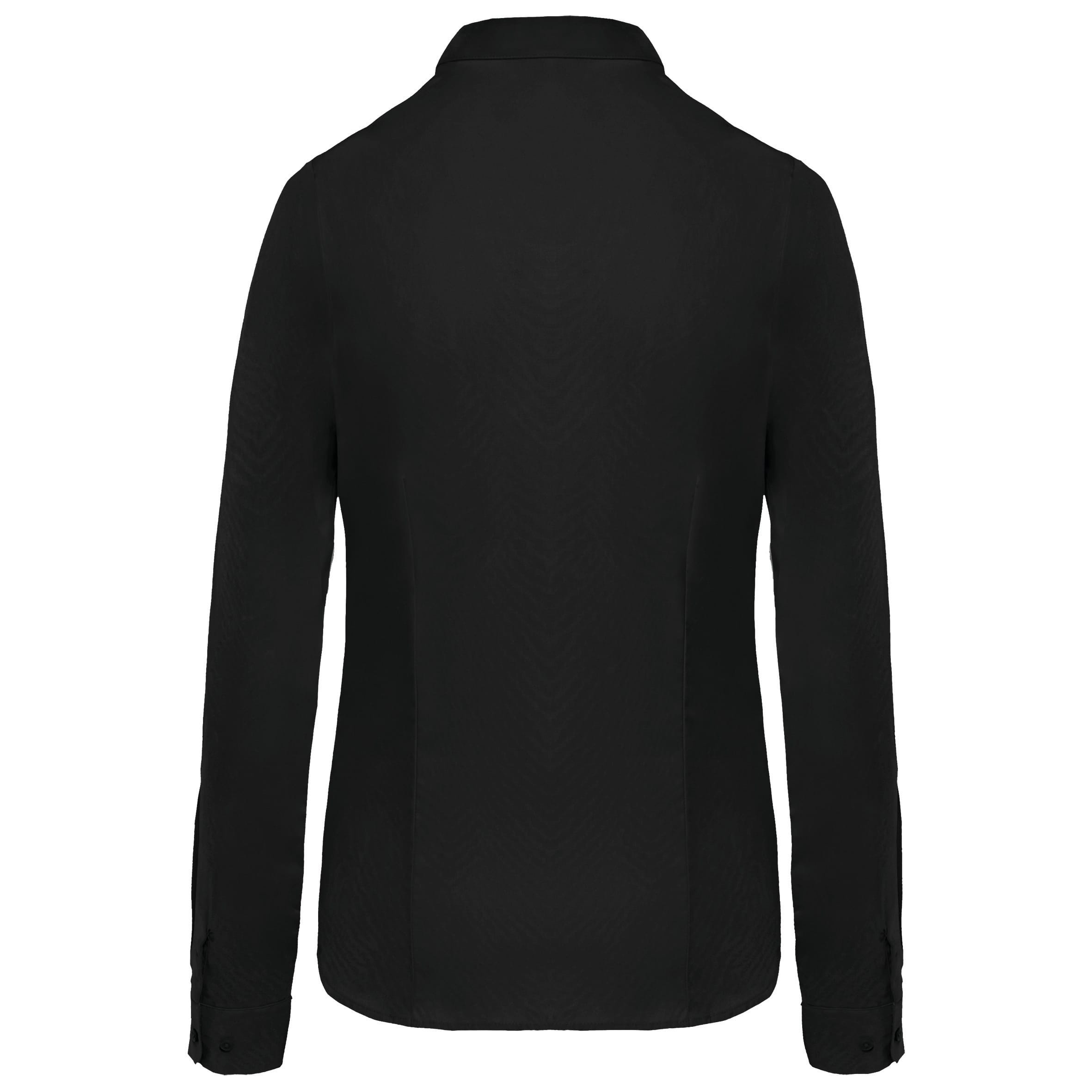 Damesblouse in popeline met lange mouwen