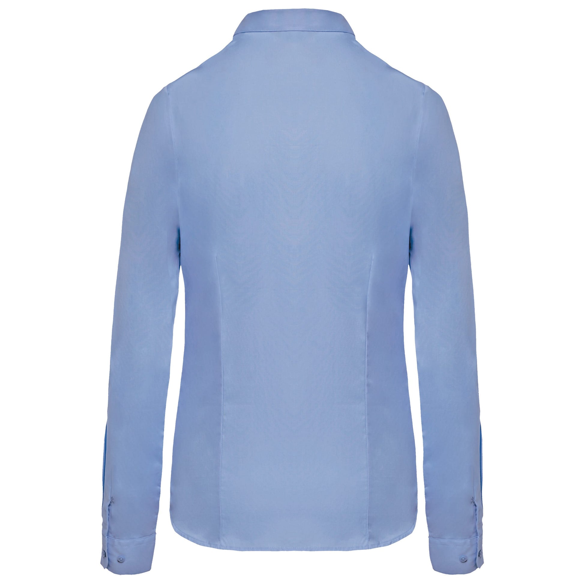 Damesblouse in popeline met lange mouwen