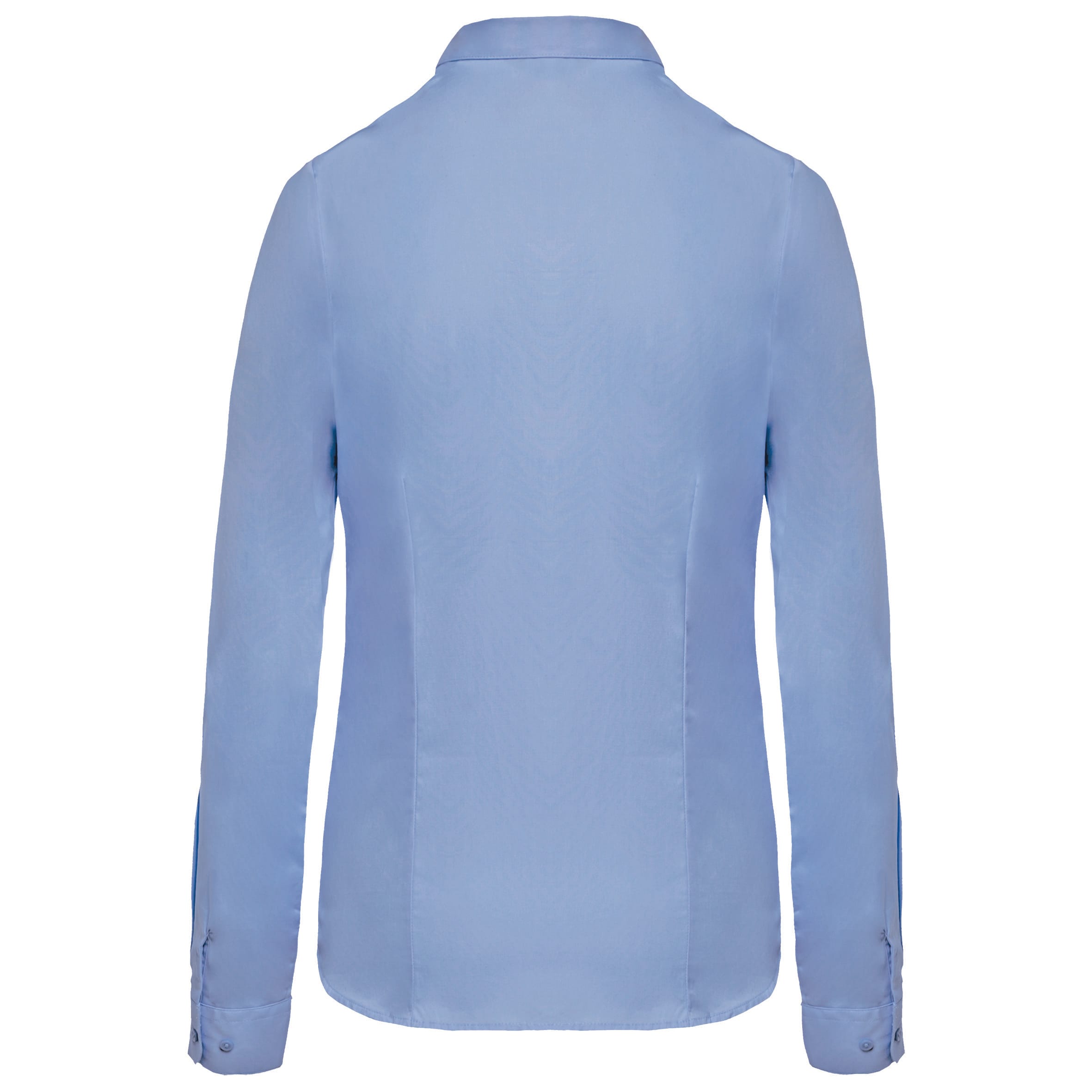 Damesblouse in popeline met lange mouwen