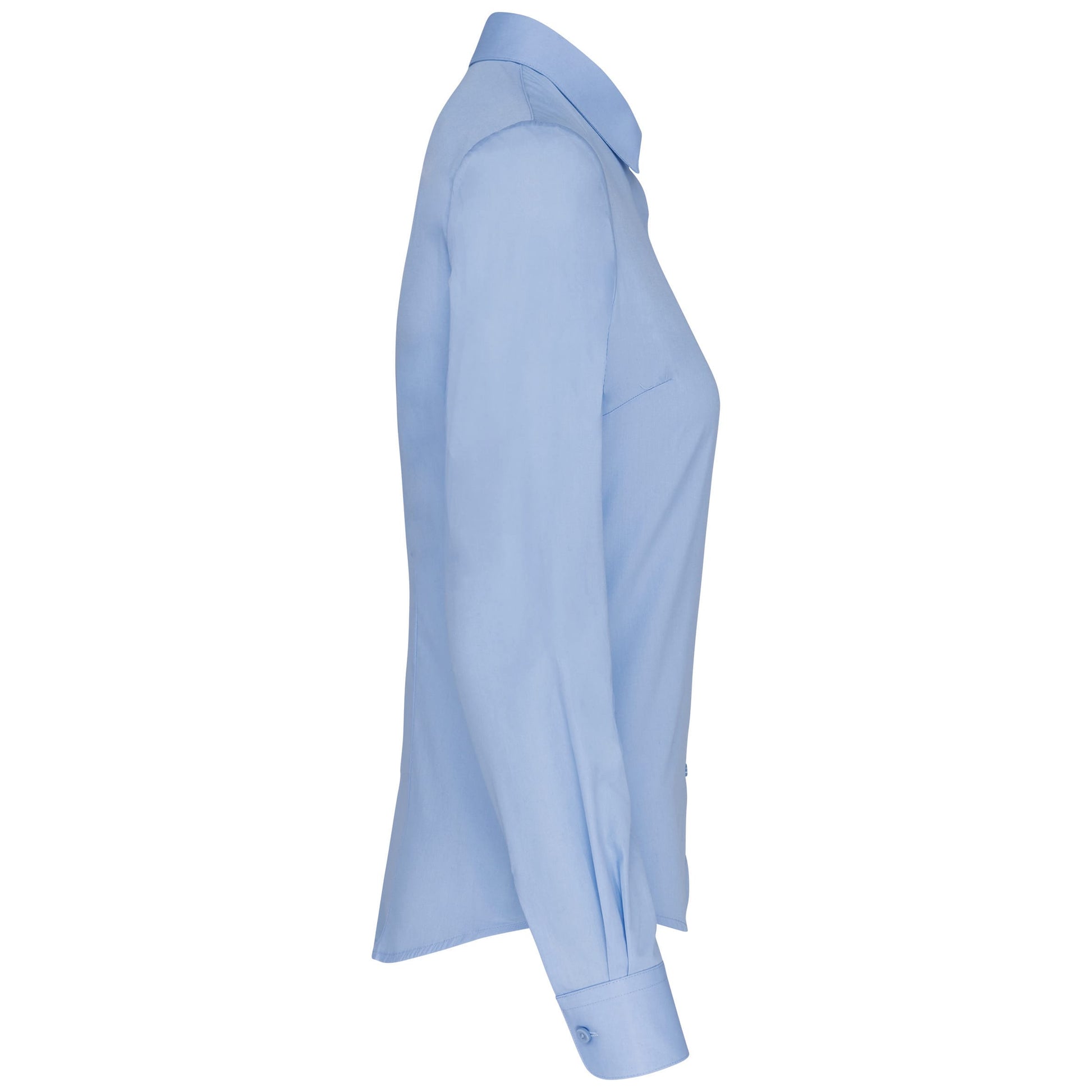 Damesblouse in popeline met lange mouwen