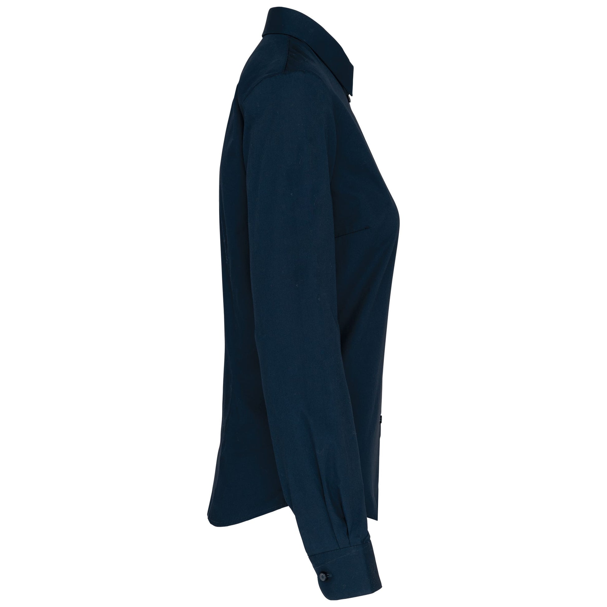 Damesblouse in popeline met lange mouwen