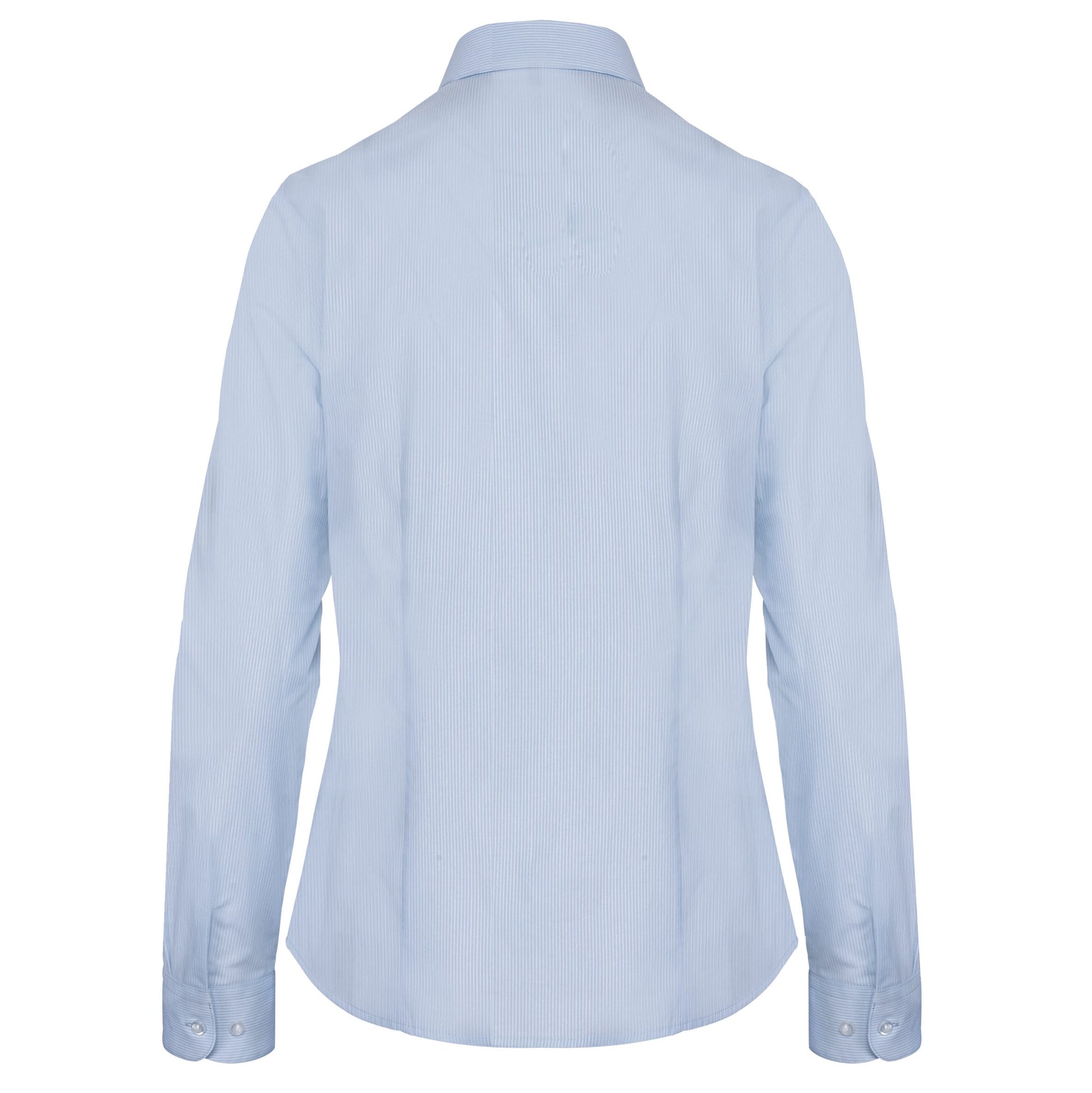 Damesblouse in popeline met lange mouwen