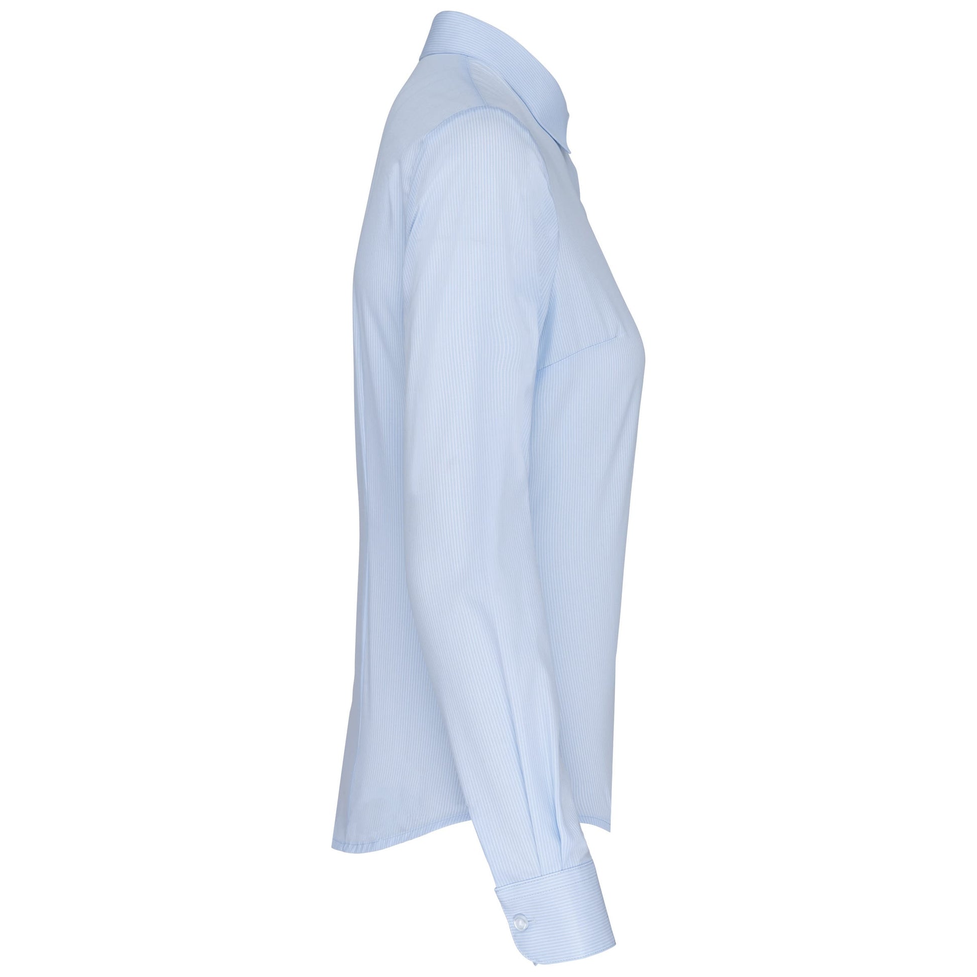 Damesblouse in popeline met lange mouwen