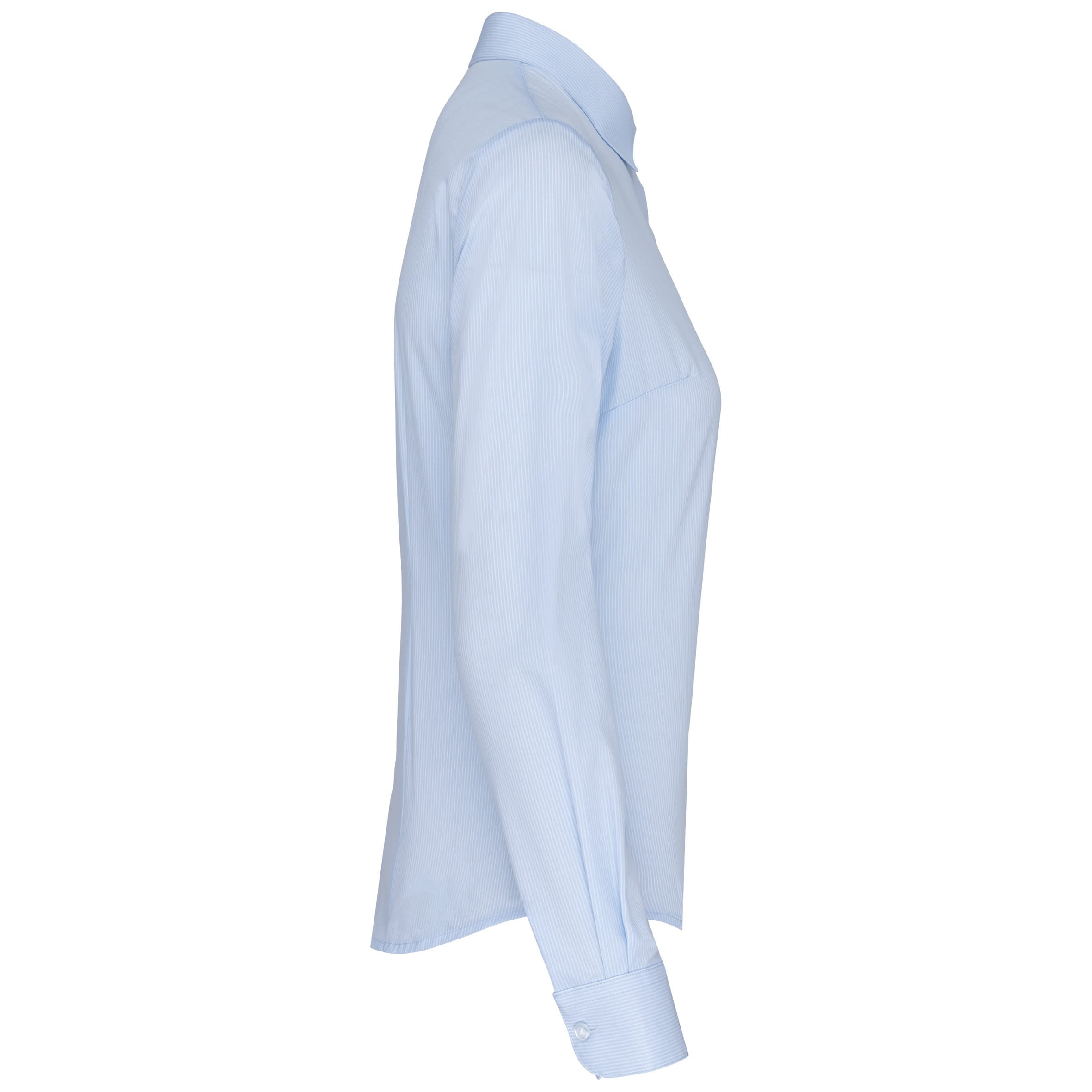 Damesblouse in popeline met lange mouwen