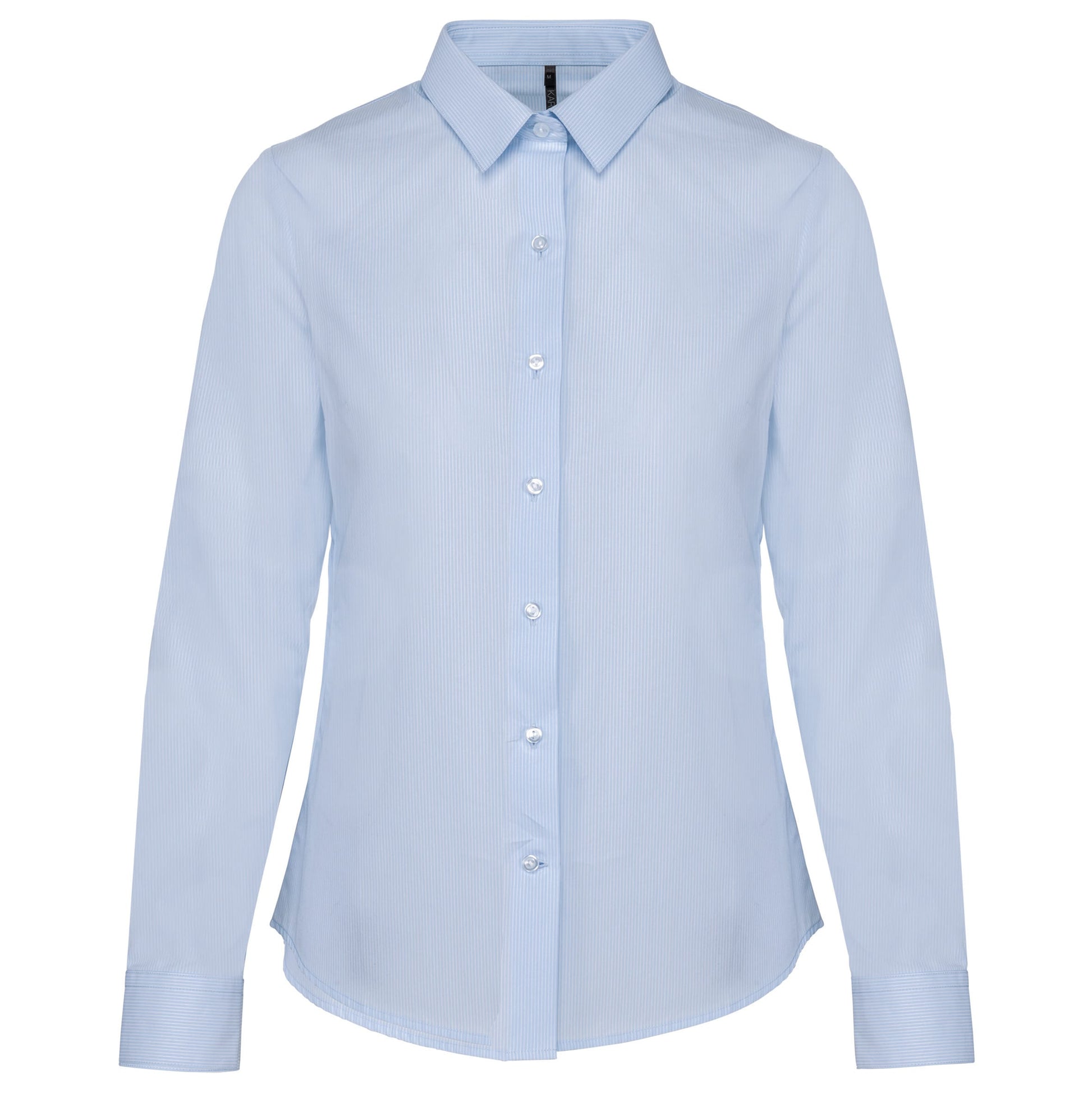 Damesblouse in popeline met lange mouwen