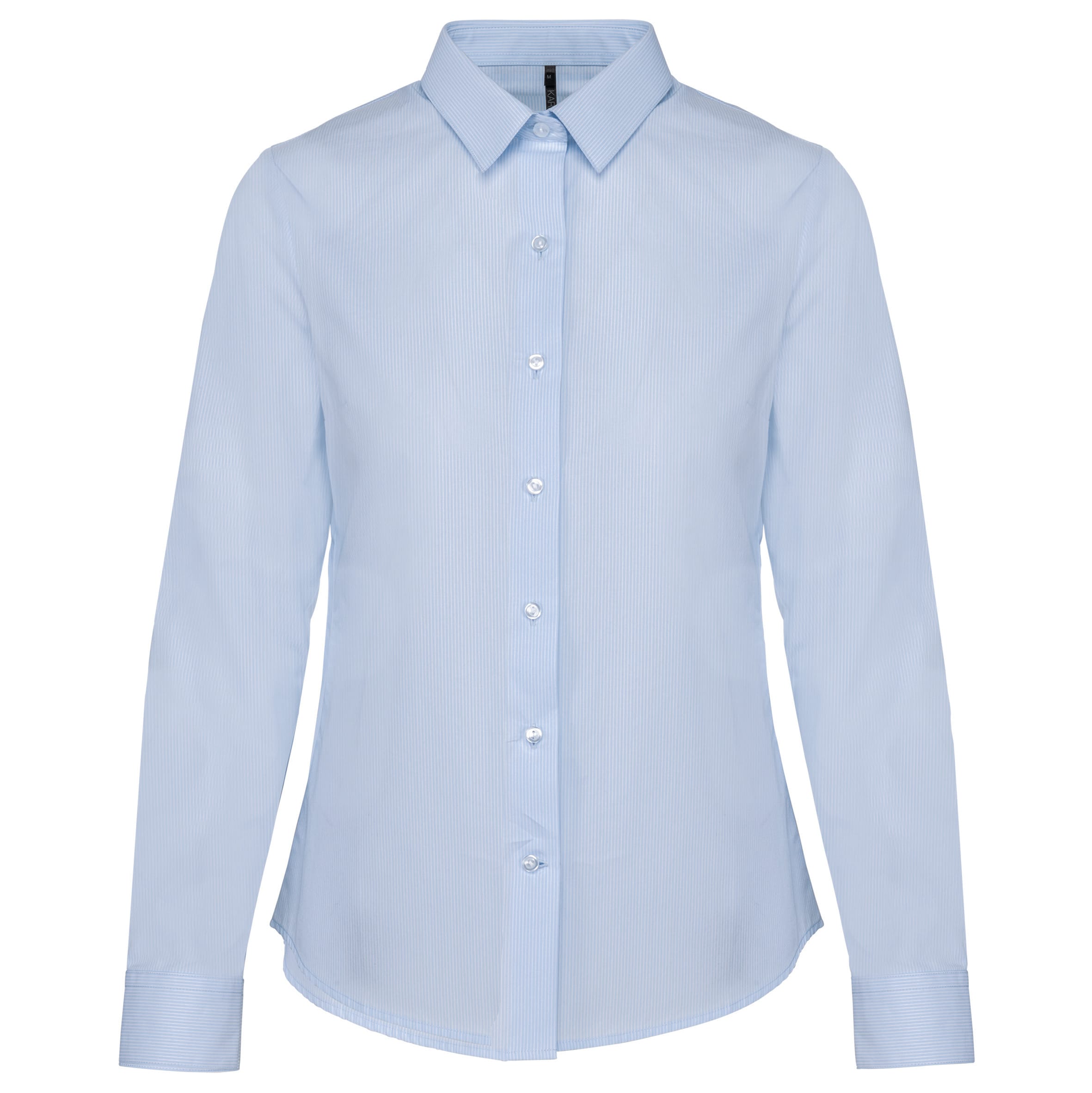 Damesblouse in popeline met lange mouwen