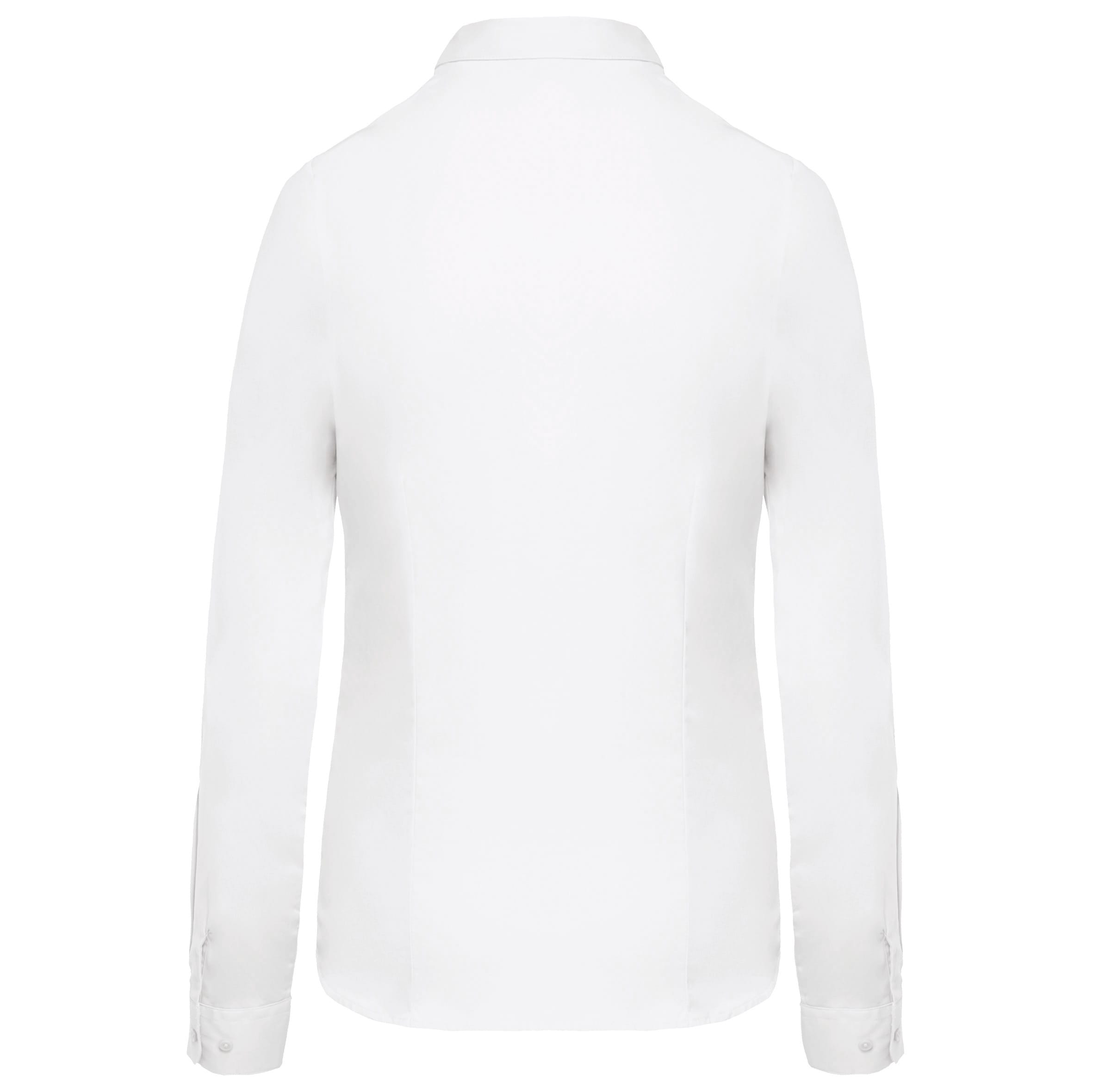 Damesblouse in popeline met lange mouwen