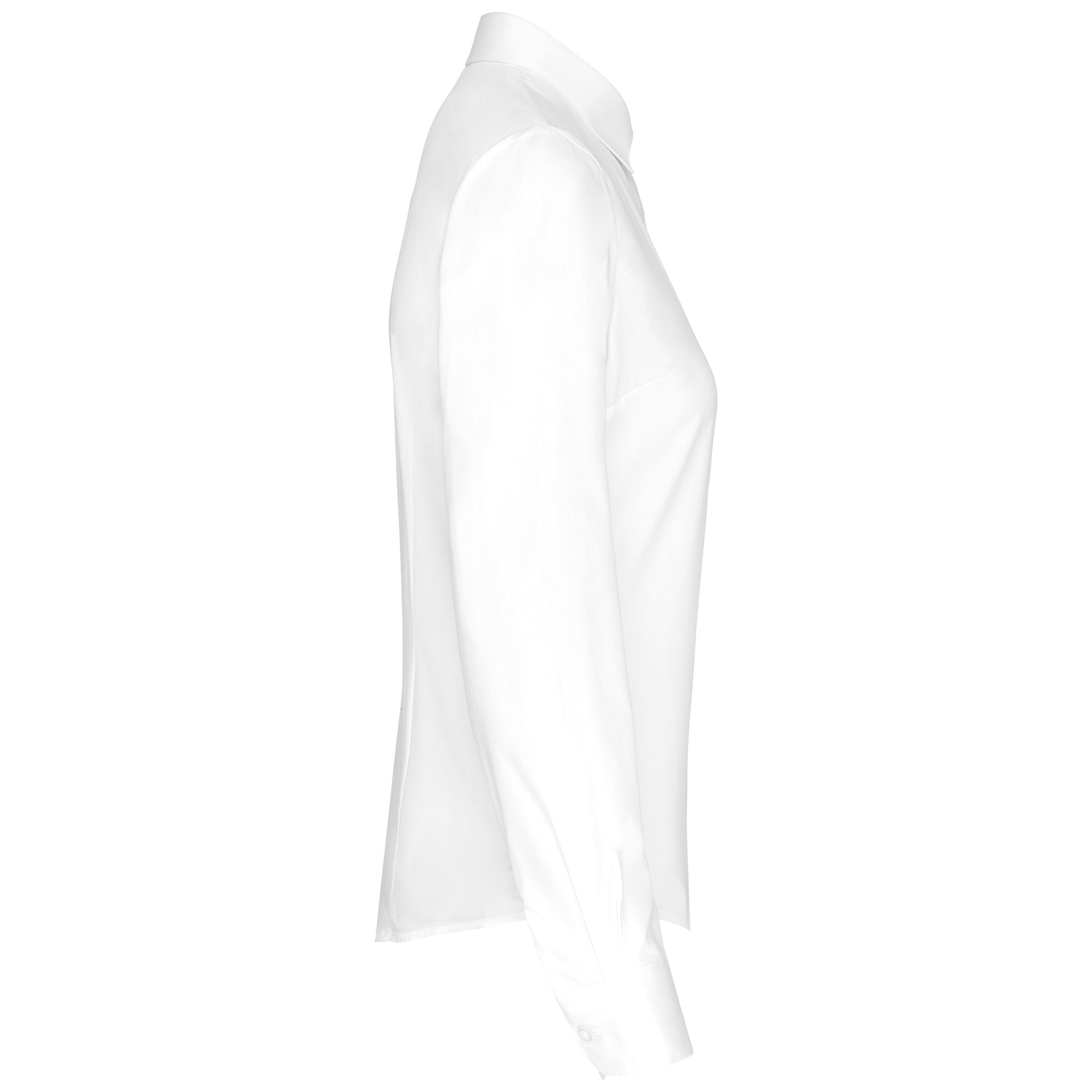 Damesblouse in popeline met lange mouwen