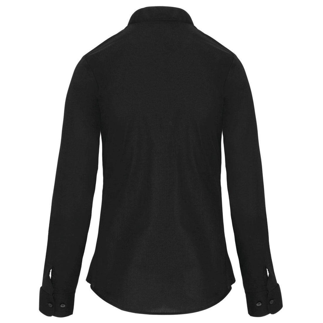 Damesblouse met "Mao" kraag lange mouwen