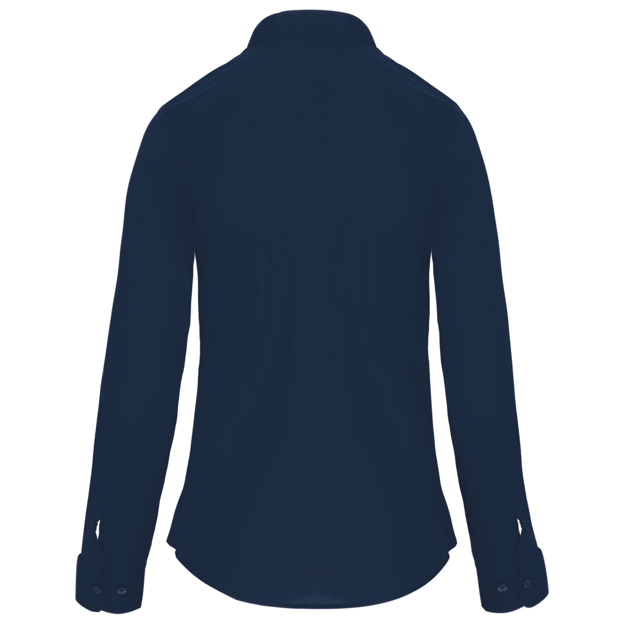 Damesblouse met "Mao" kraag lange mouwen