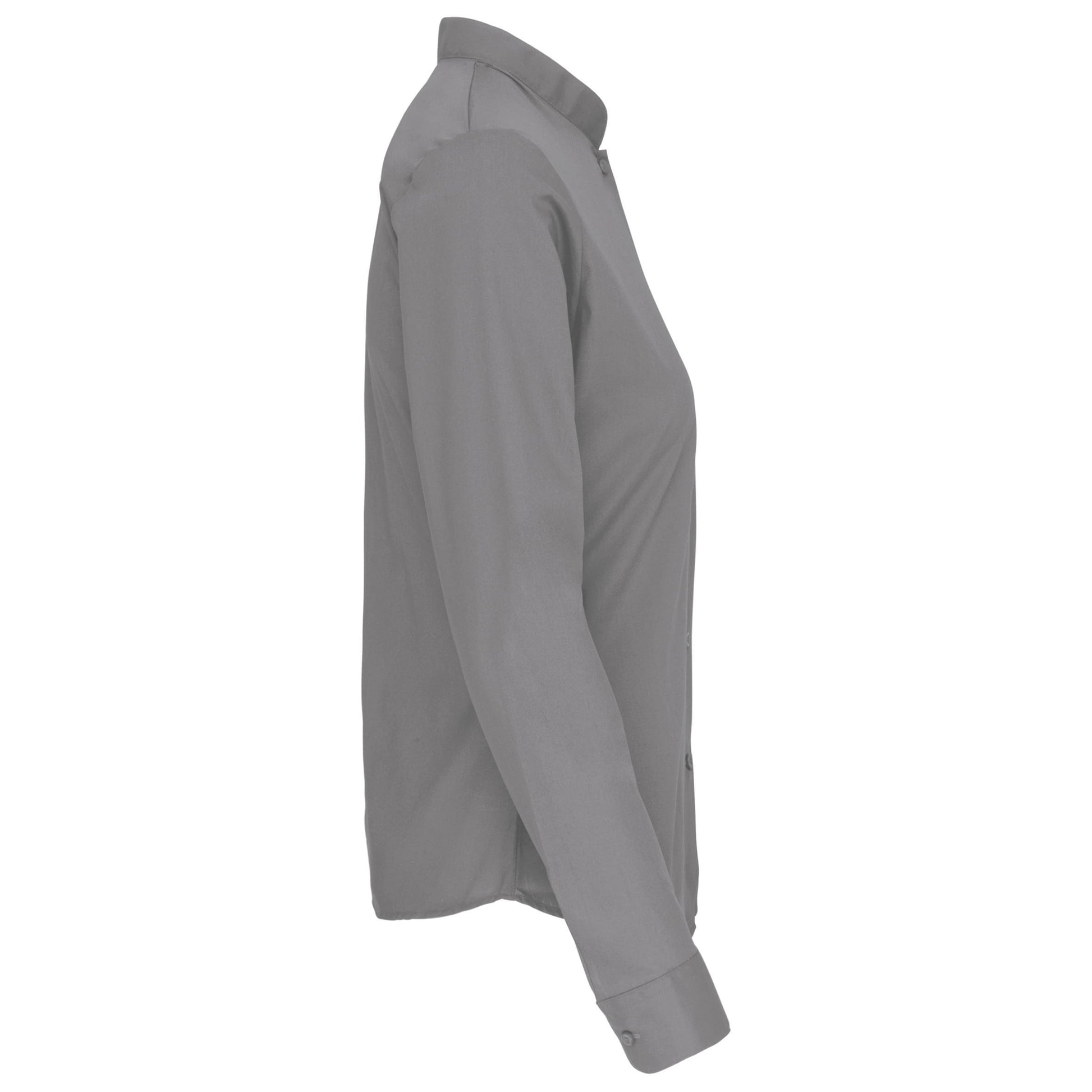 Damesblouse met "Mao" kraag lange mouwen
