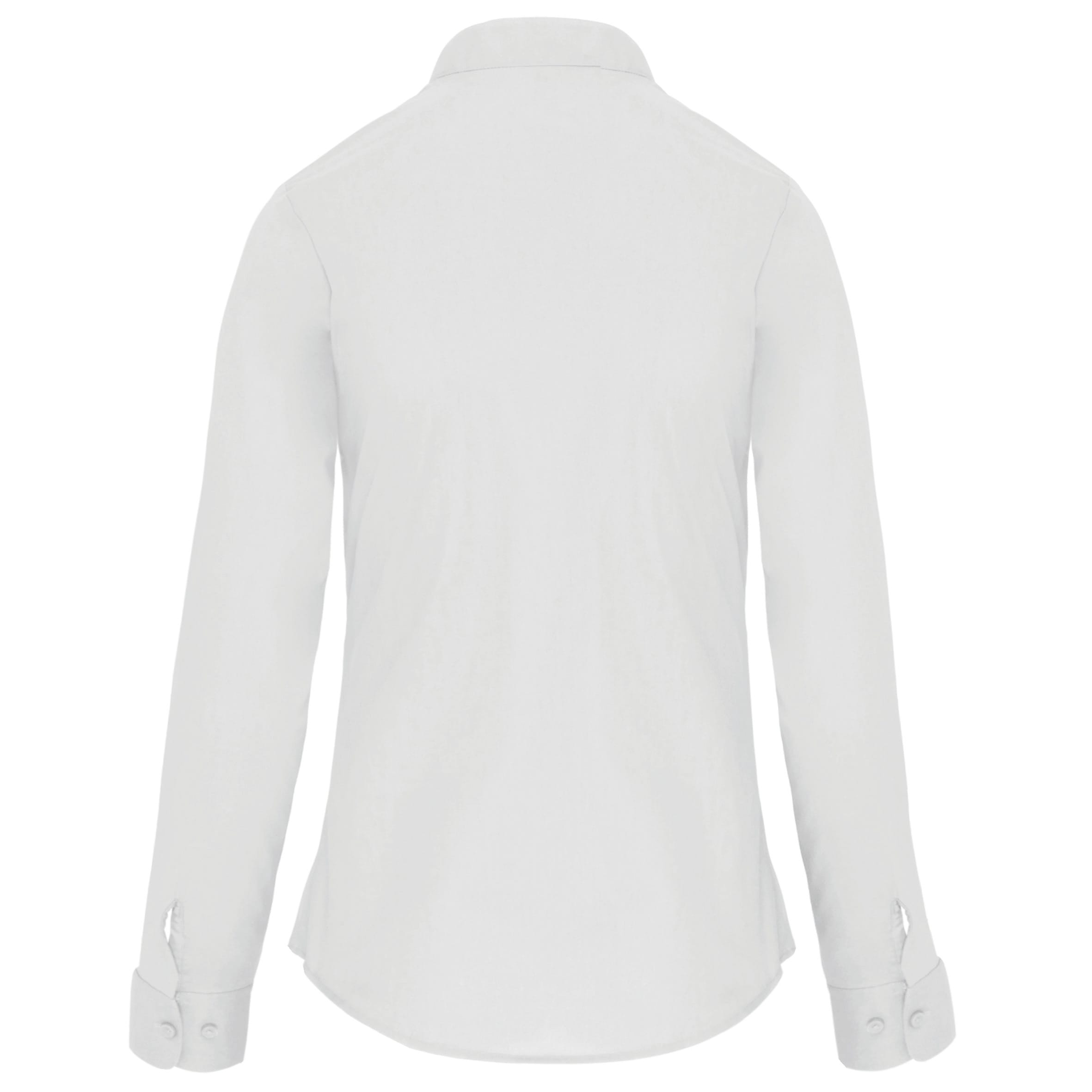 Damesblouse met "Mao" kraag lange mouwen