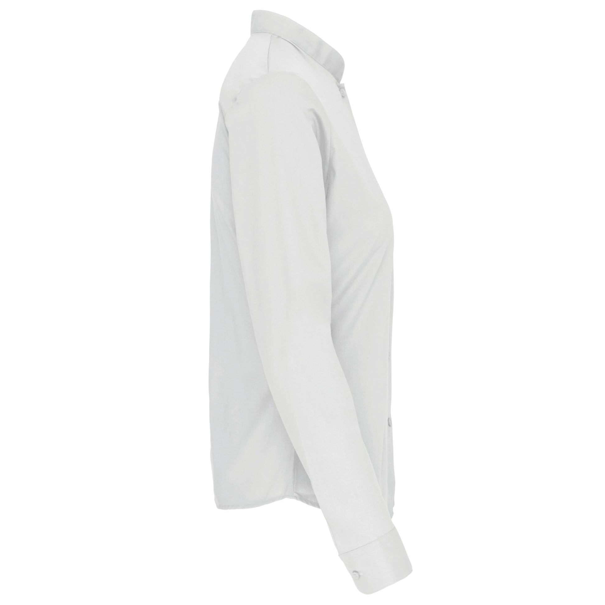 Damesblouse met "Mao" kraag lange mouwen