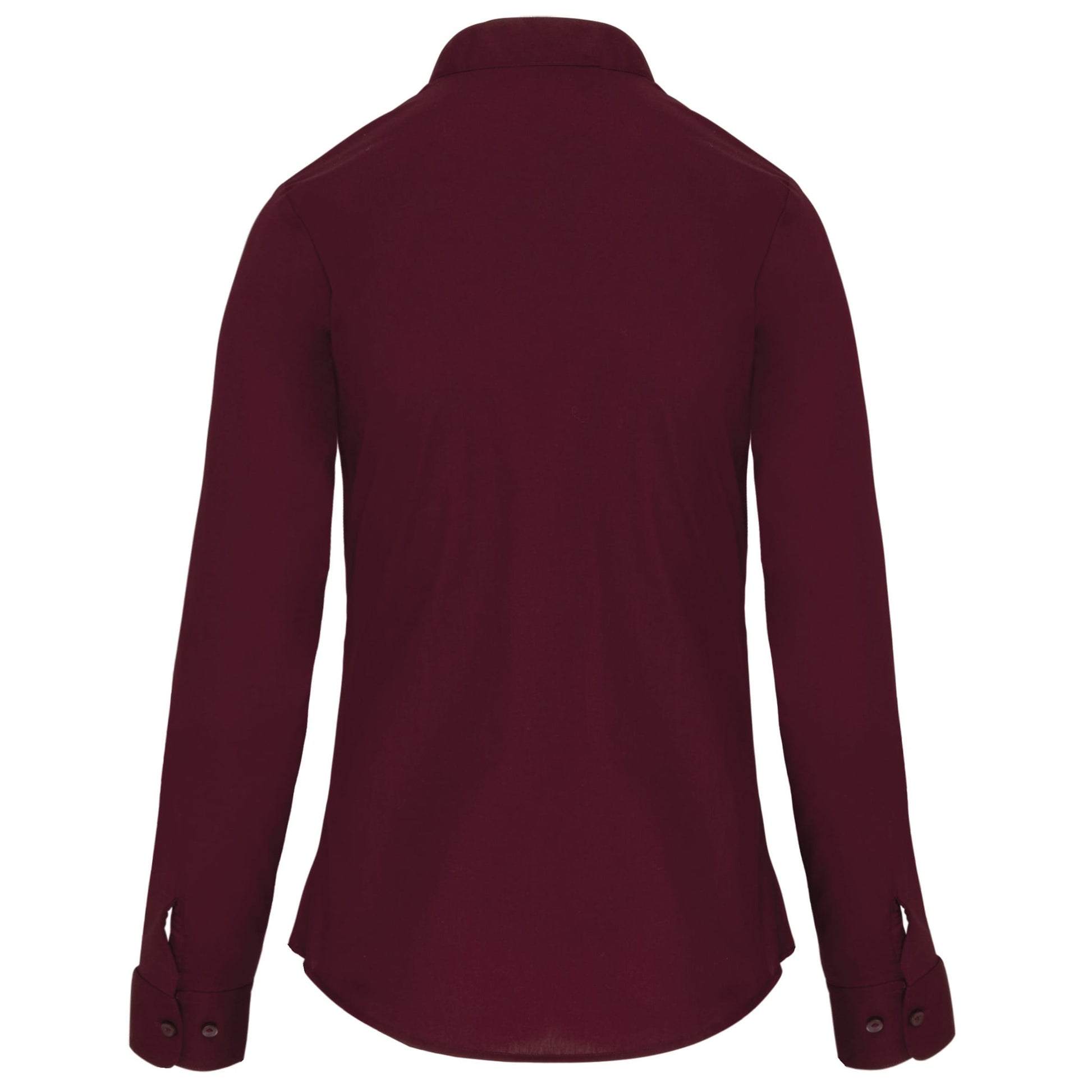 Damesblouse met "Mao" kraag lange mouwen