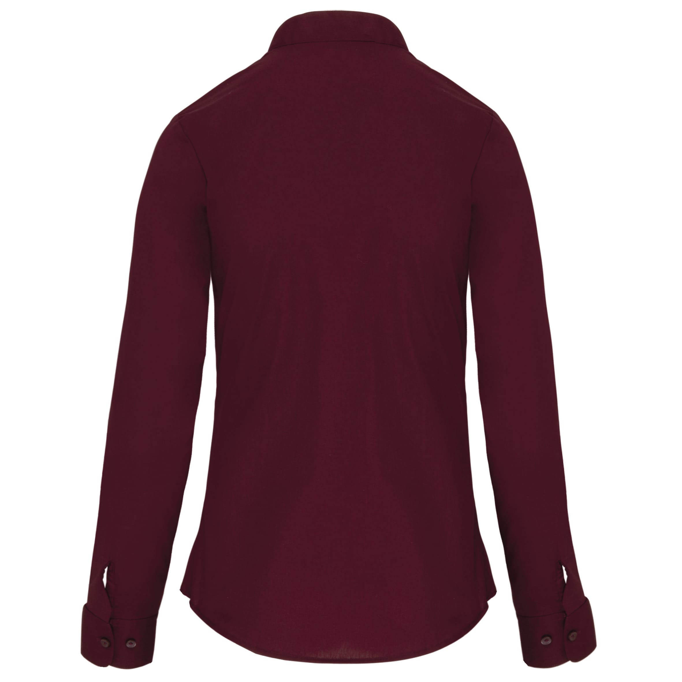 Damesblouse met "Mao" kraag lange mouwen