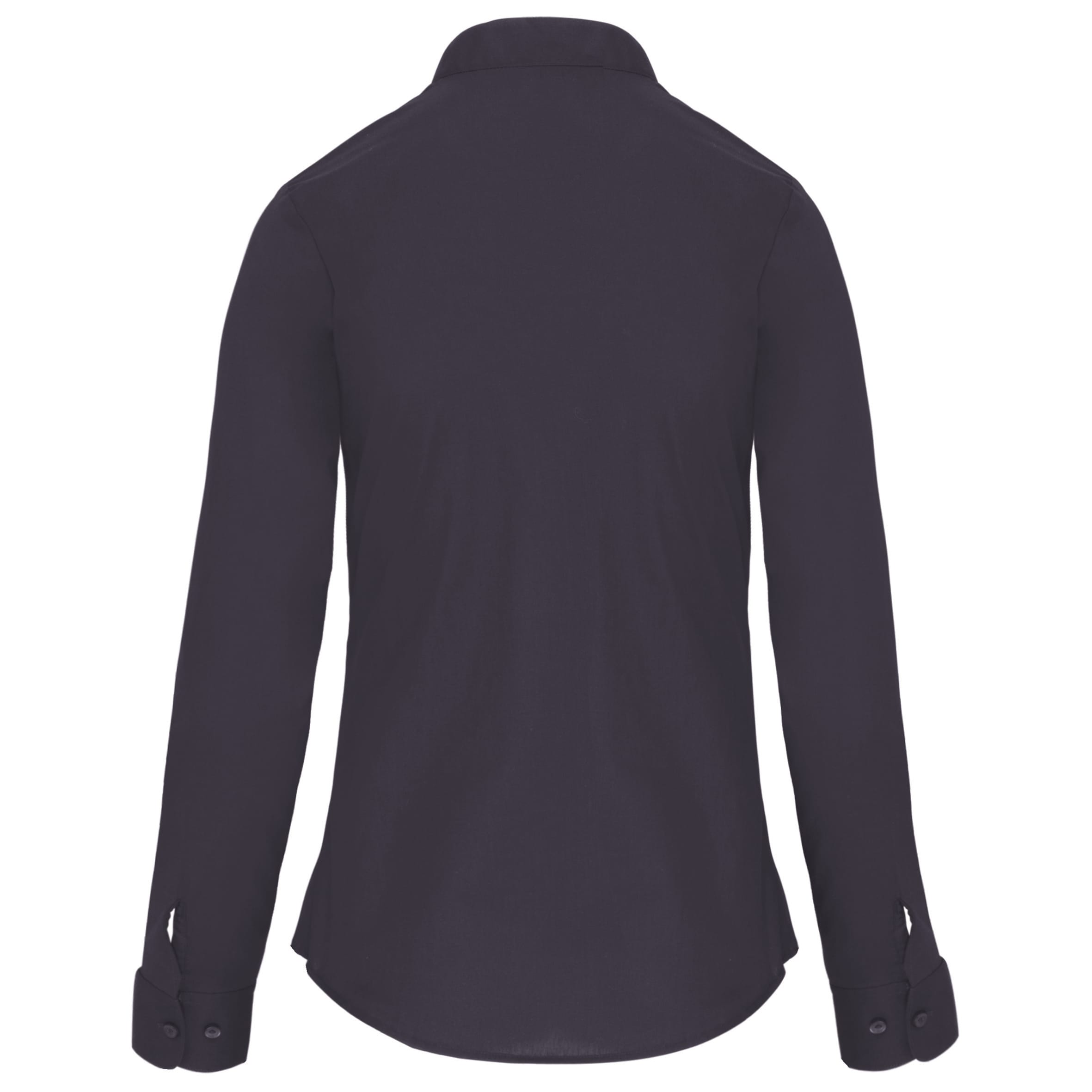 Damesblouse met "Mao" kraag lange mouwen