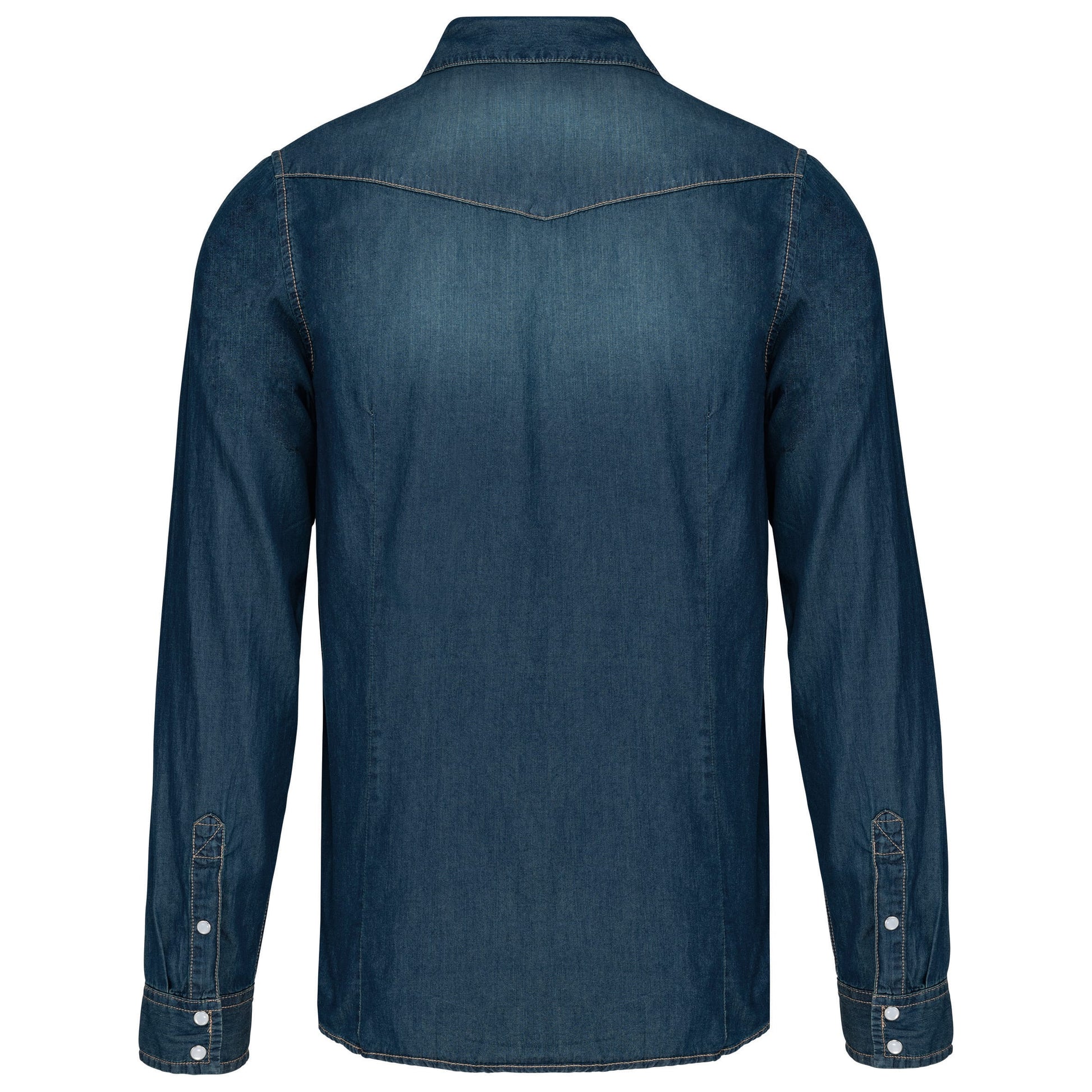 Heren denim overhemd lange mouwen