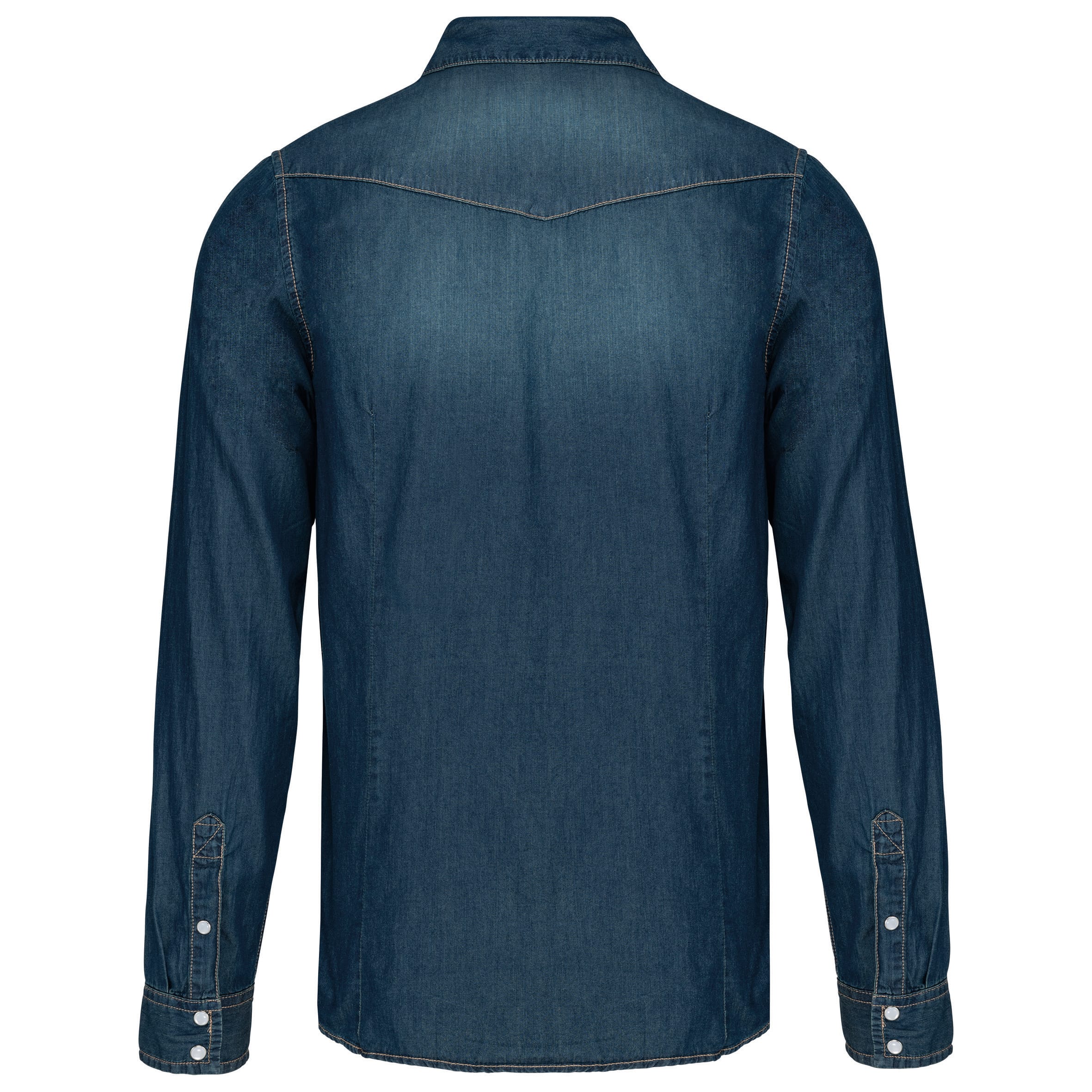 Heren denim overhemd lange mouwen