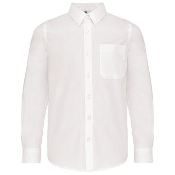 Kinder poplin overhemd lange mouwen