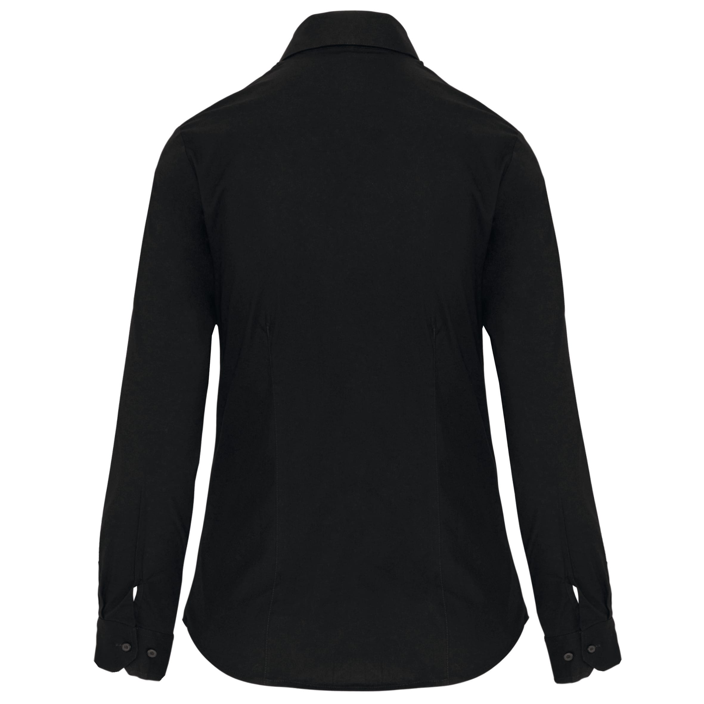 Dames stretch blouse lange mouwen