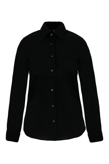 Dames stretch blouse lange mouwen