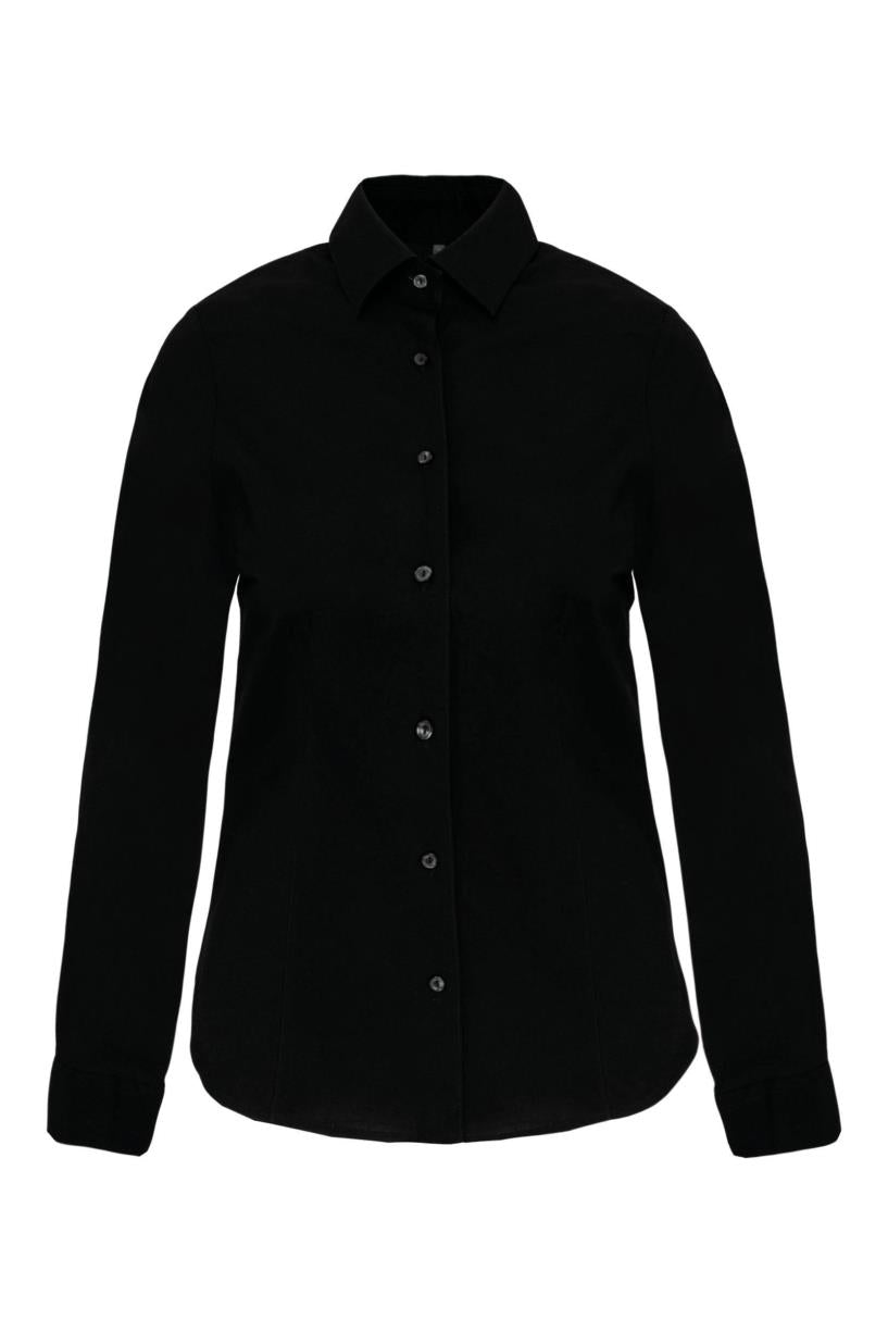 Dames stretch blouse lange mouwen