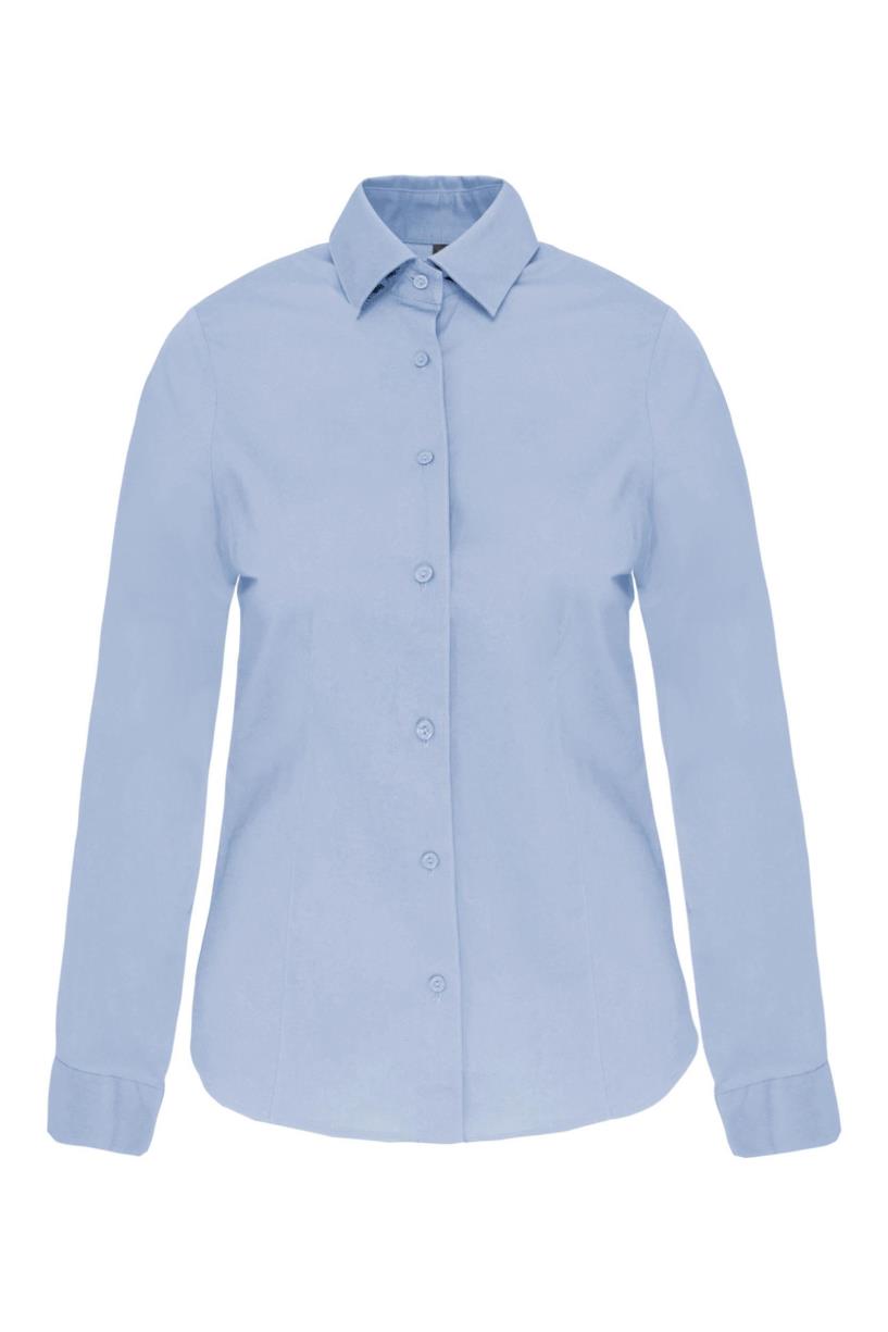 Dames stretch blouse lange mouwen