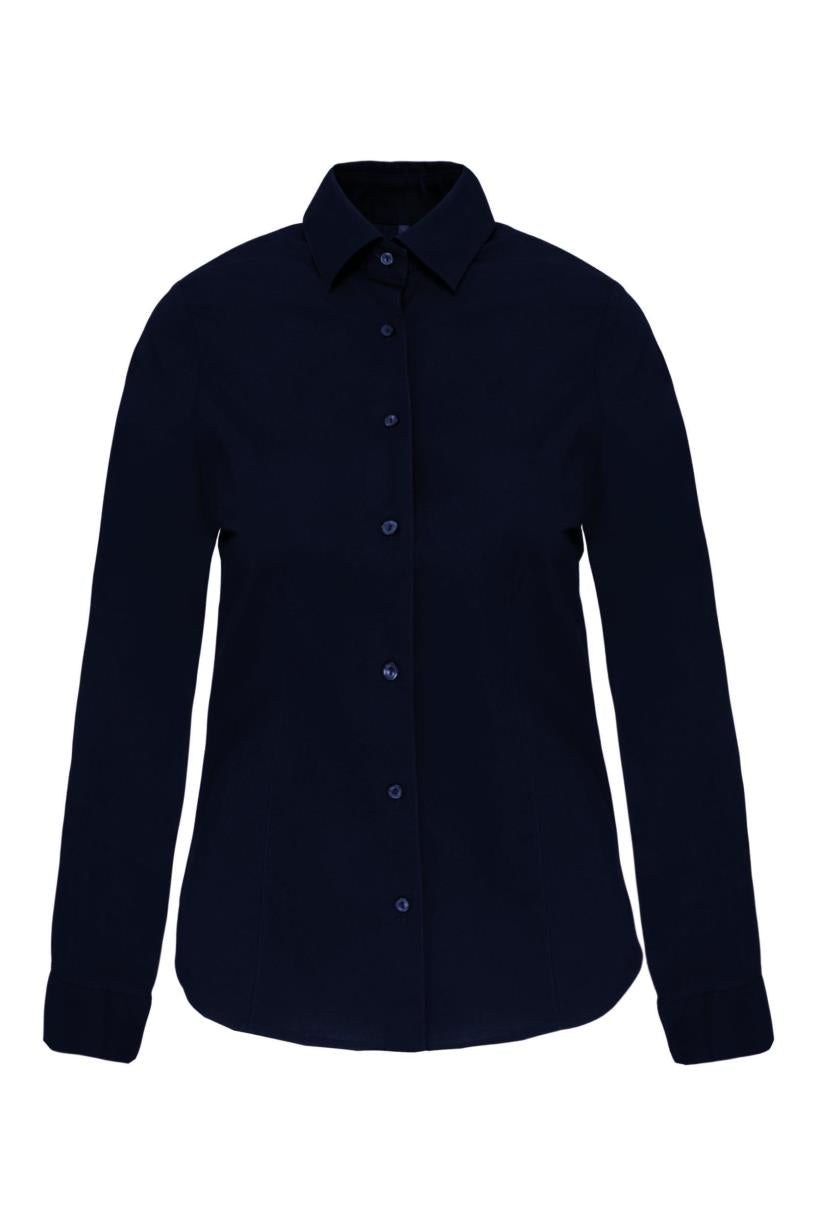 Dames stretch blouse lange mouwen
