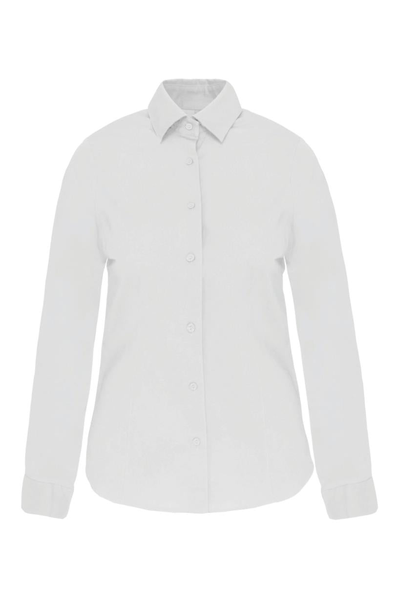 Dames stretch blouse lange mouwen