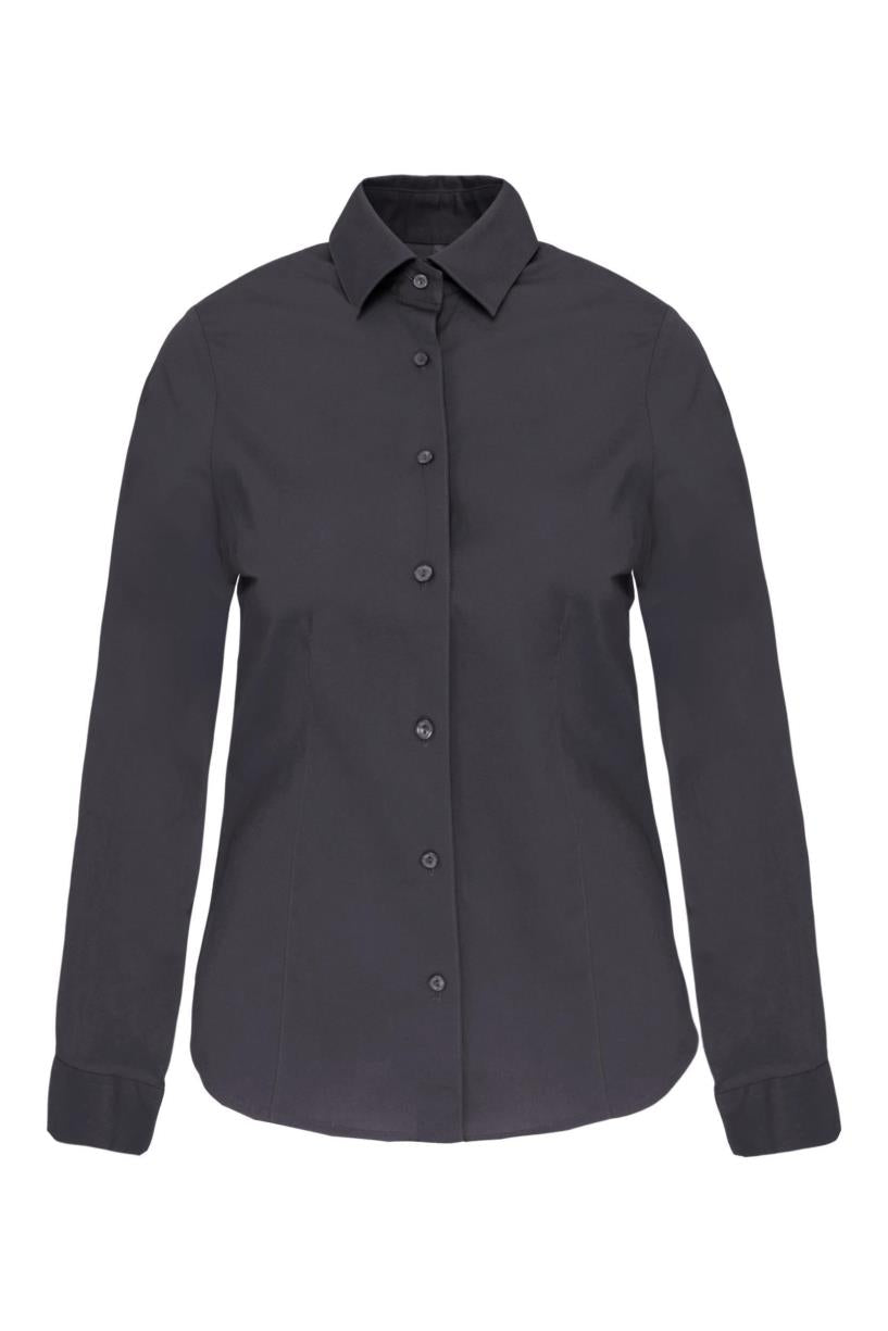Dames stretch blouse lange mouwen