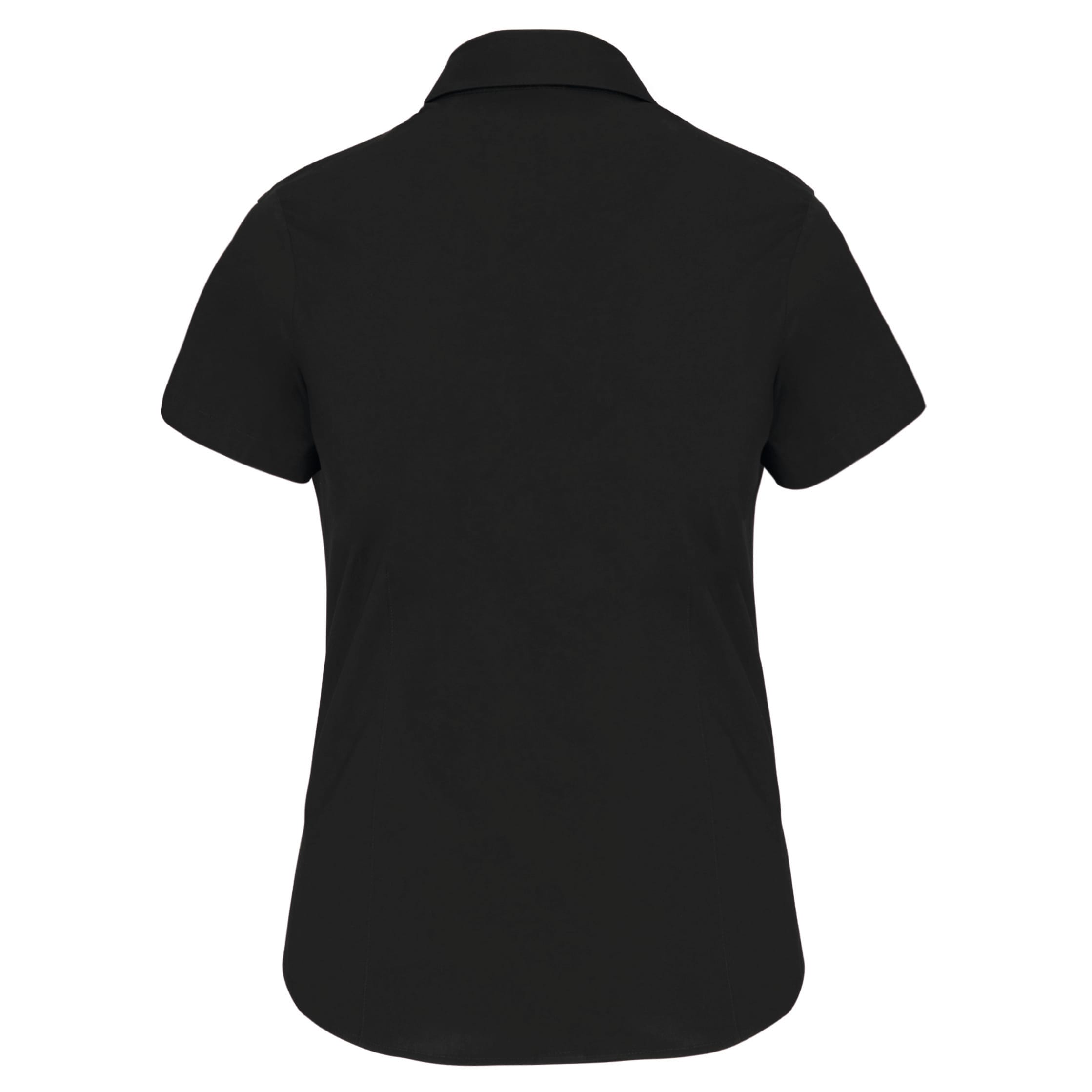 Dames stretch blouse korte mouwen