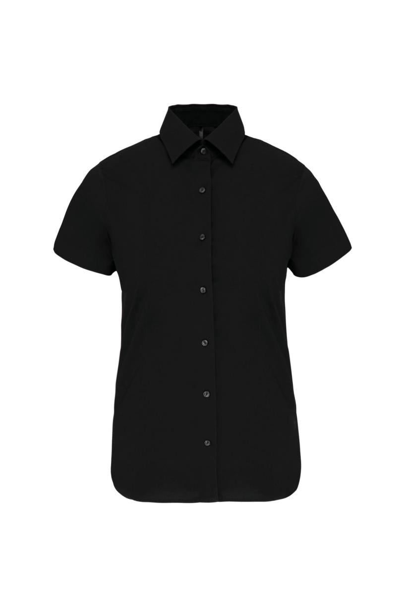 Dames stretch blouse korte mouwen