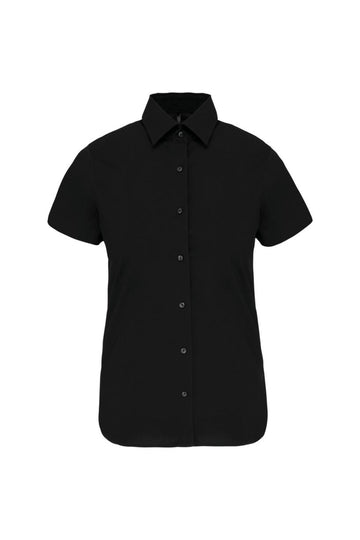 Dames stretch blouse korte mouwen