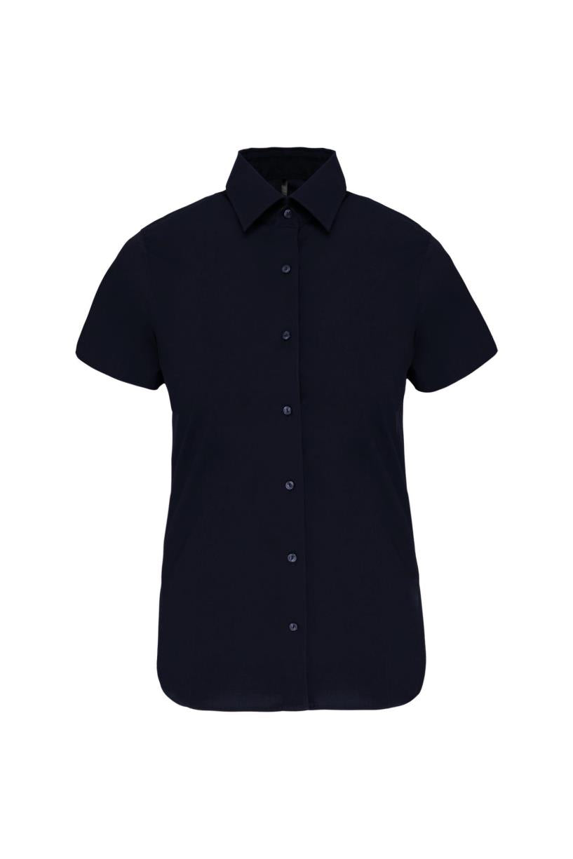 Dames stretch blouse korte mouwen