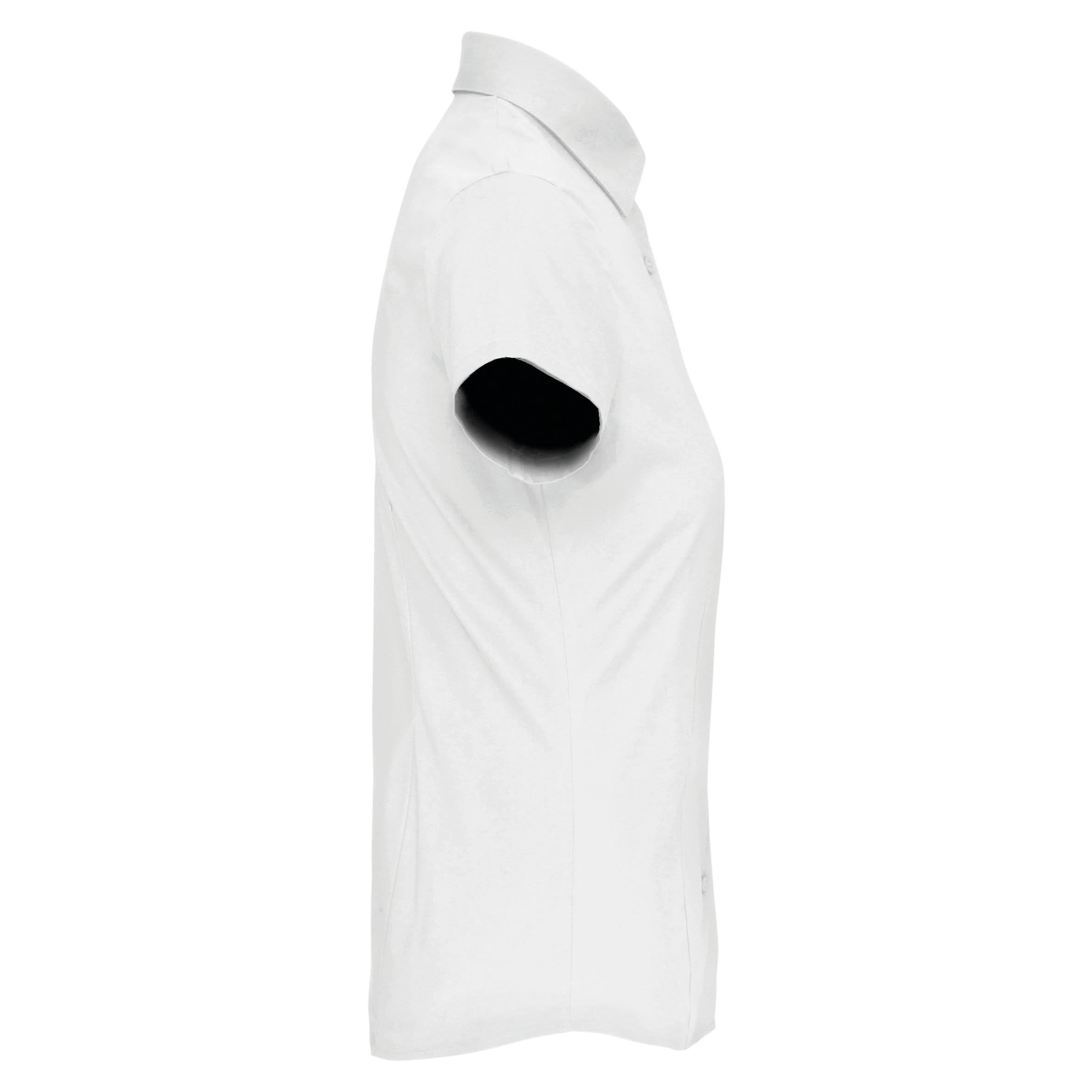 Dames stretch blouse korte mouwen
