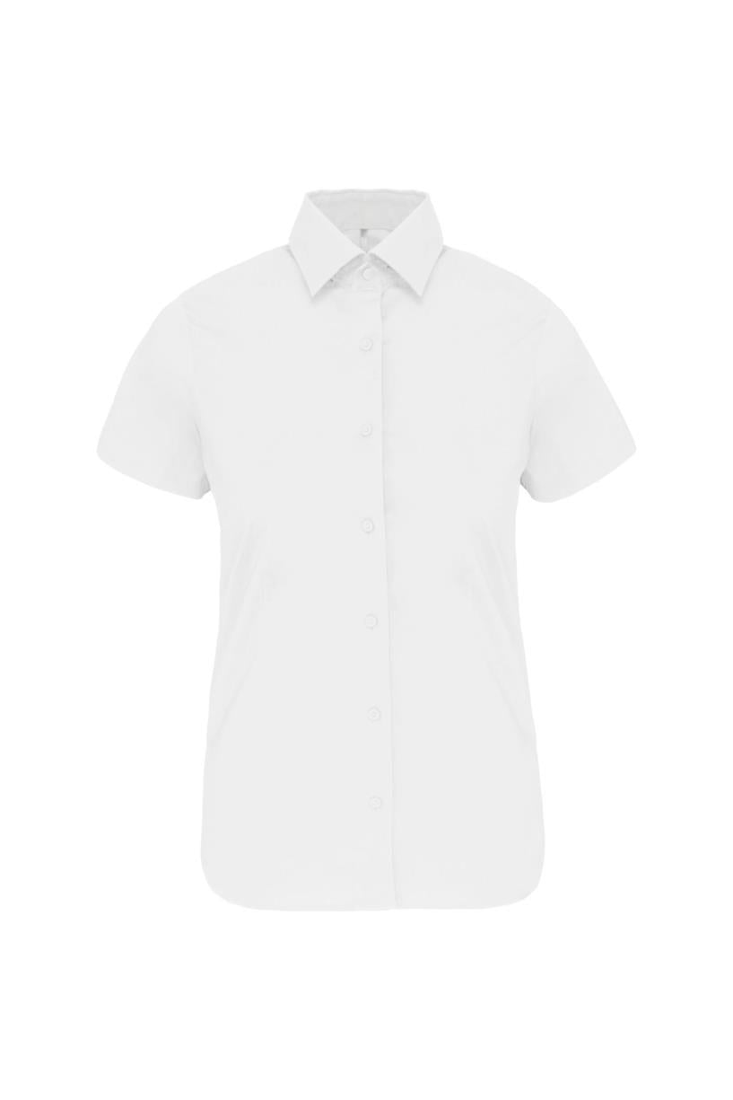 Dames stretch blouse korte mouwen