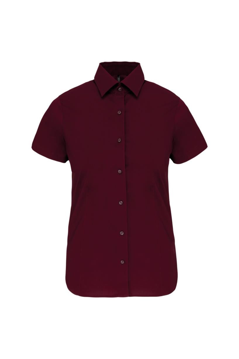 Dames stretch blouse korte mouwen