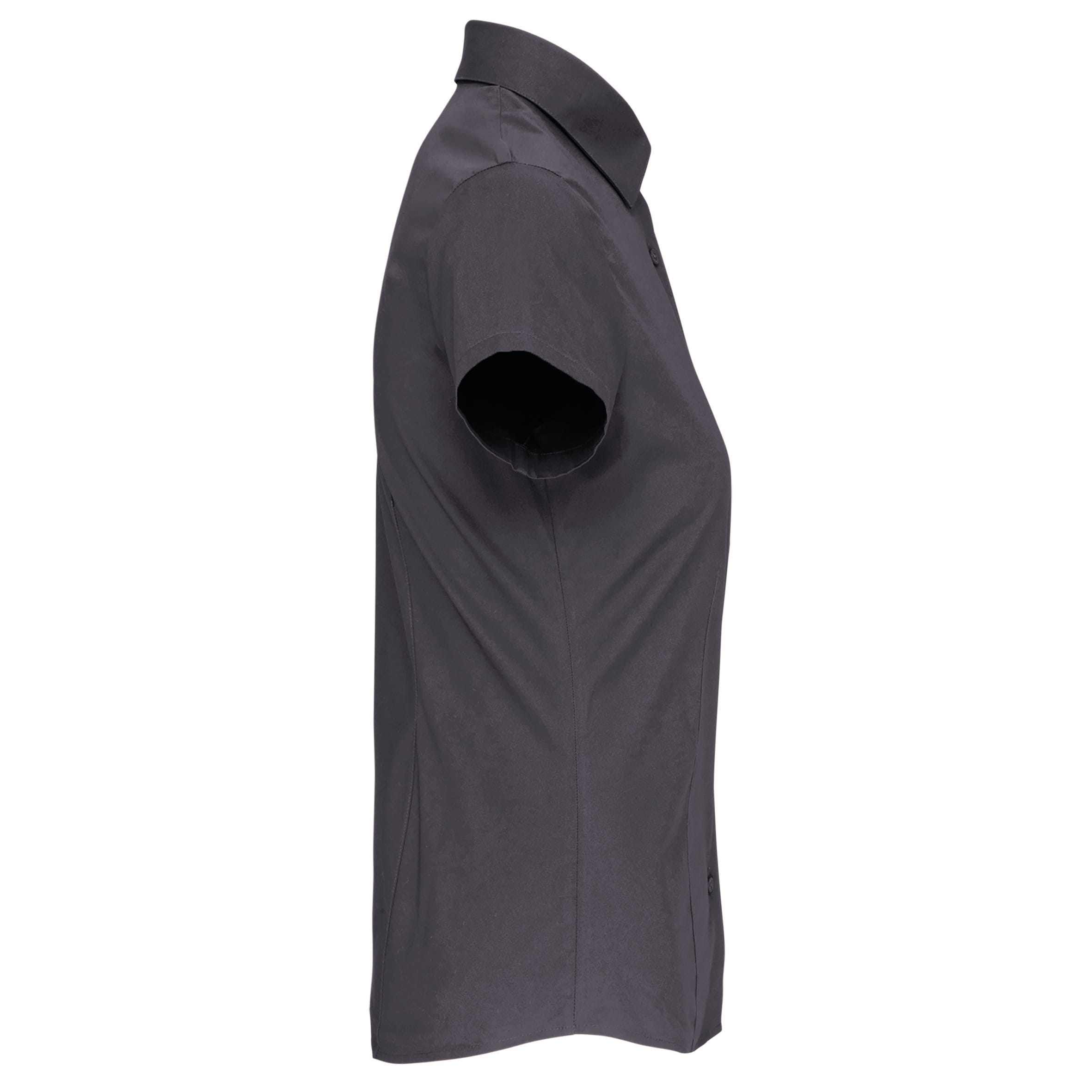 Dames stretch blouse korte mouwen