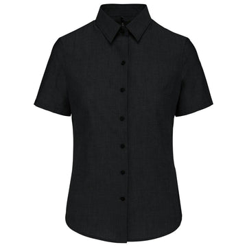 Dames Oxford blouse korte mouwen
