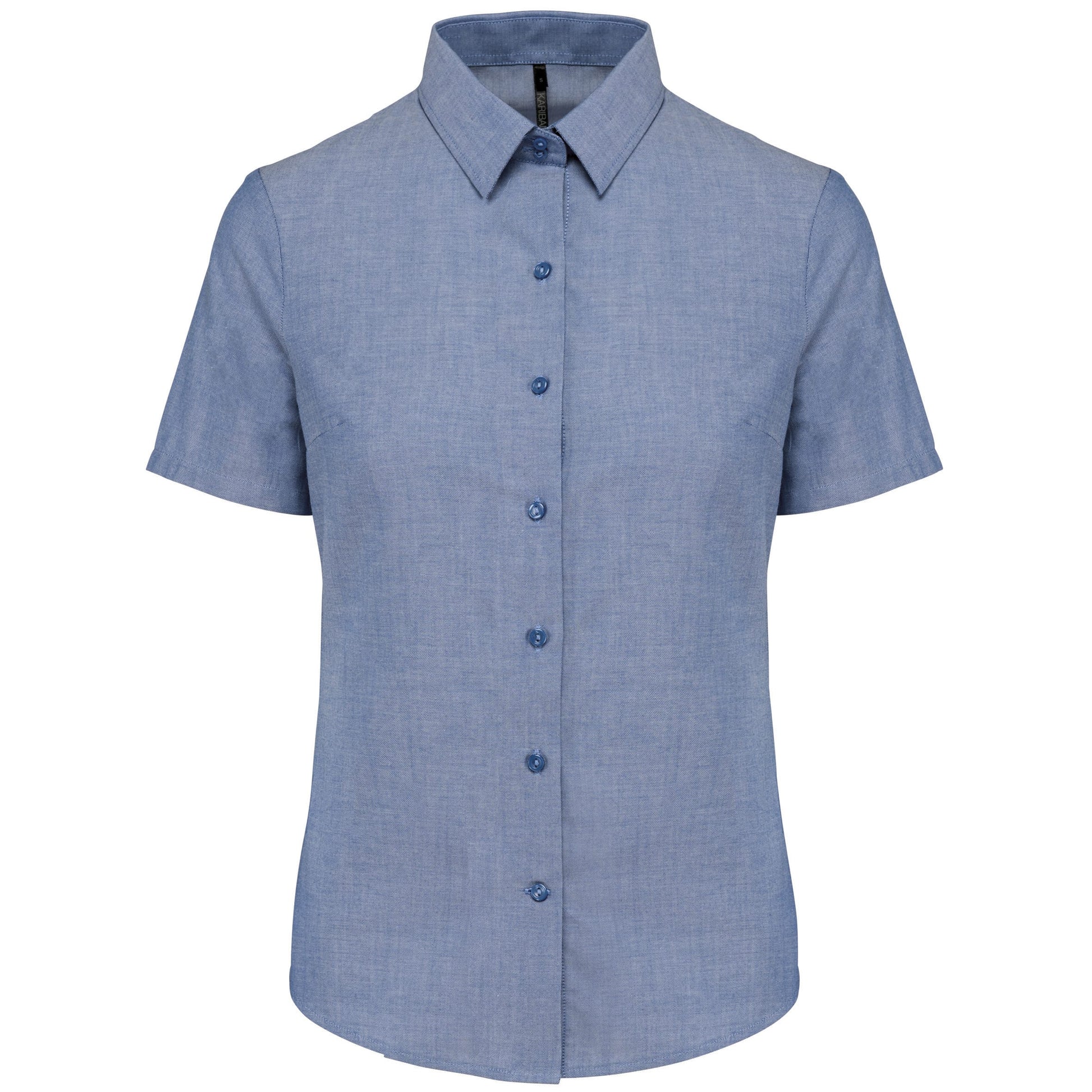 Dames Oxford blouse korte mouwen