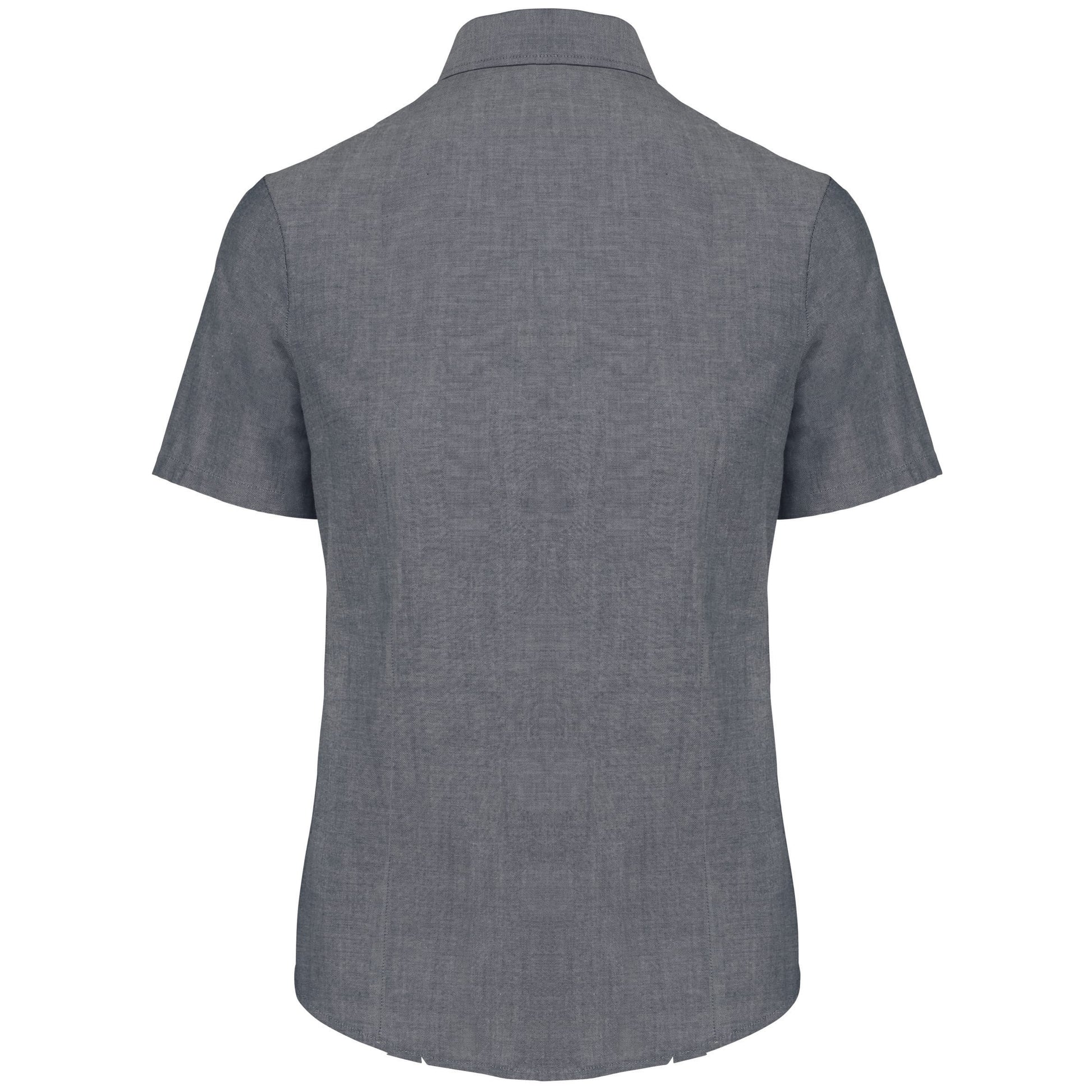 Dames Oxford blouse korte mouwen