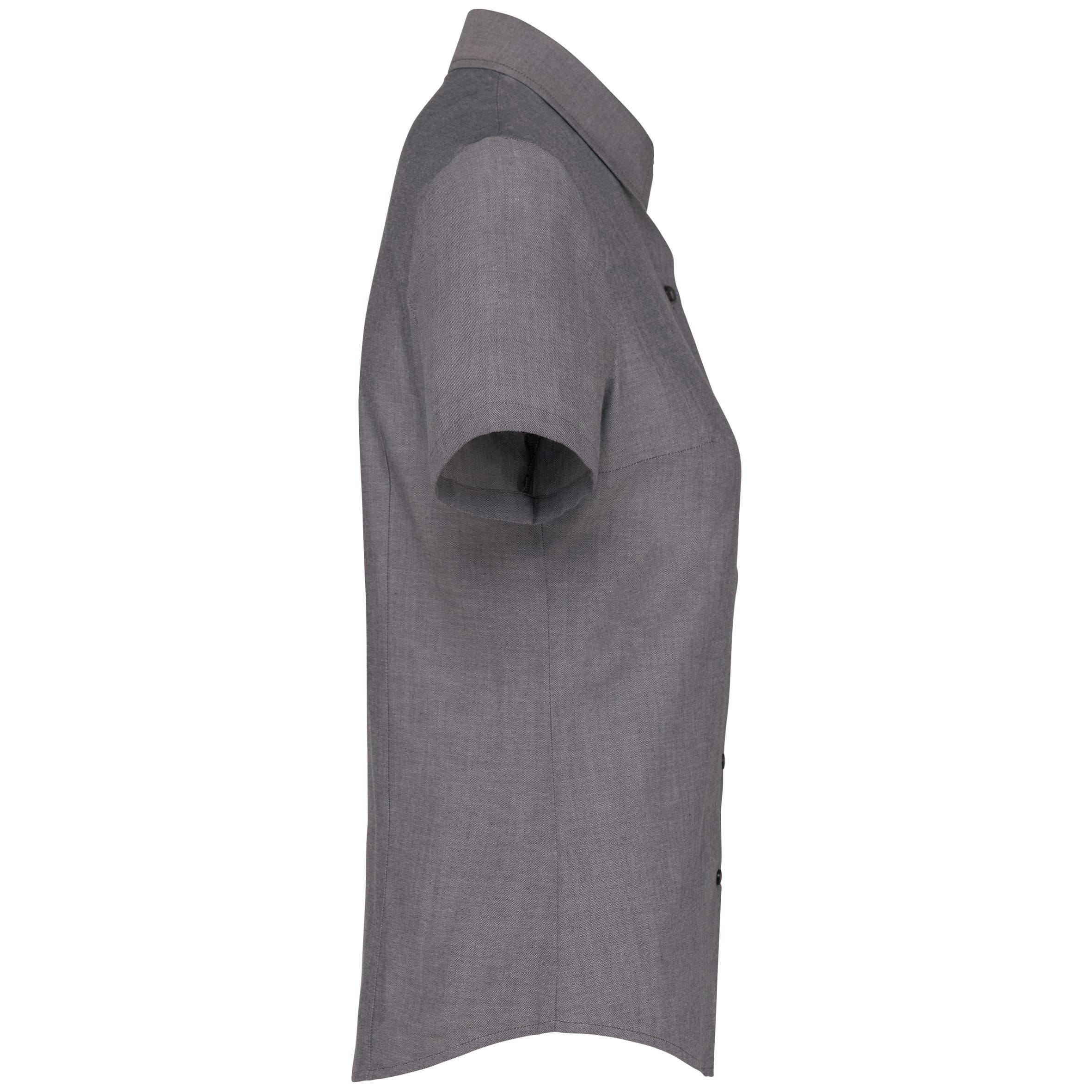 Dames Oxford blouse korte mouwen