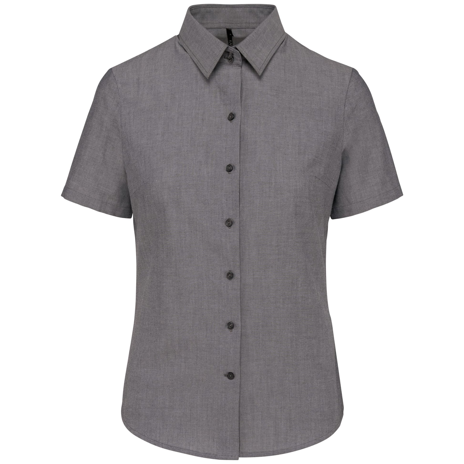 Dames Oxford blouse korte mouwen