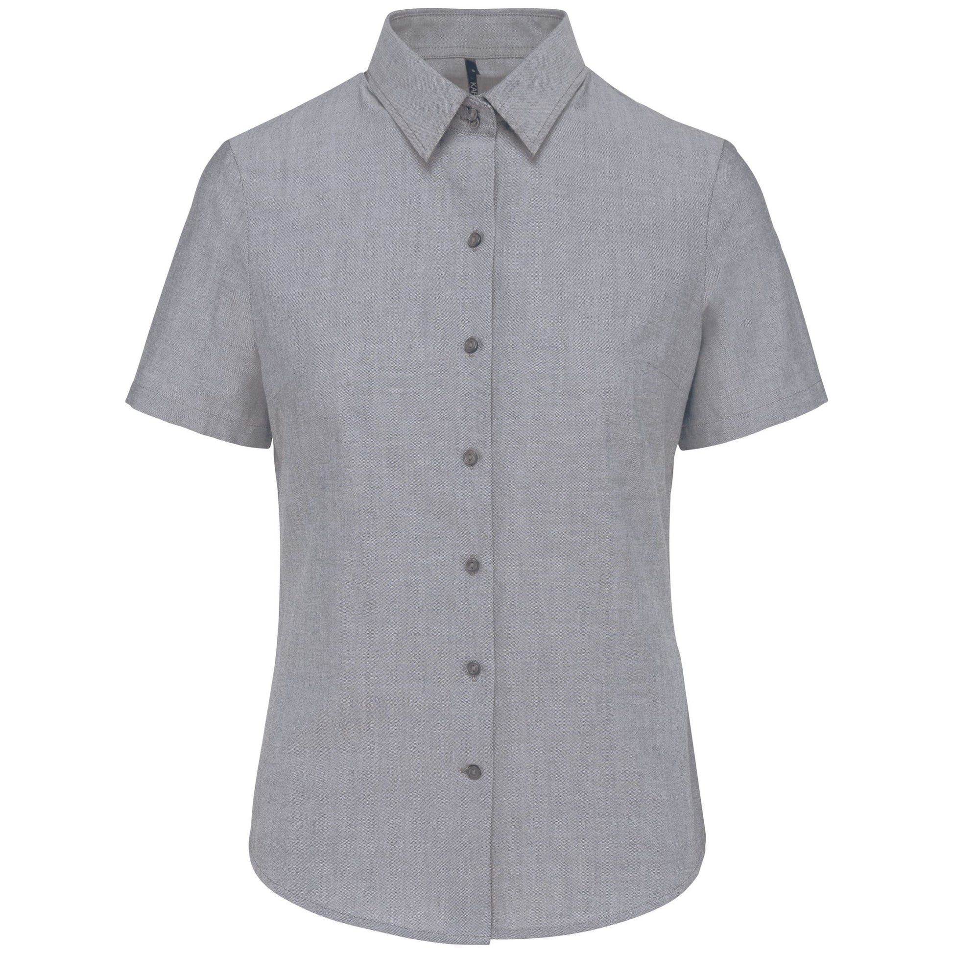 Dames Oxford blouse korte mouwen